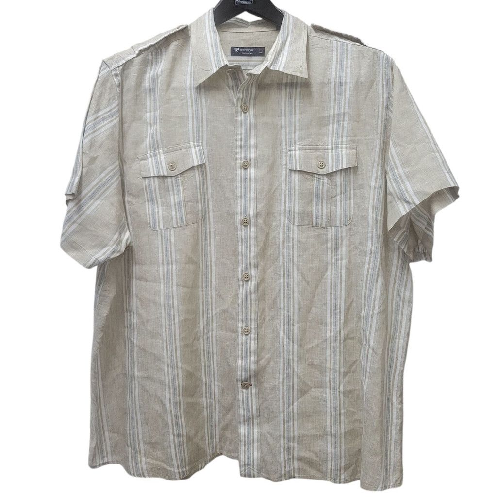 Daniel Cremieux Cremieux Collection 100% Linen Striped Size US XXL / EU 58 / 5 - 1 Thumbnail