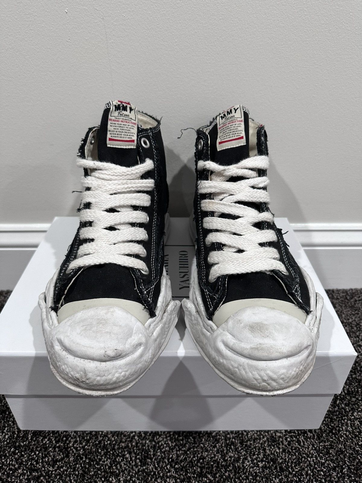 Maison MIHARA YASUHIRO Maison Mihara Yashurio MMY Black Hank OG High Sneakers Size US 11 / EU 44 - 3 Thumbnail