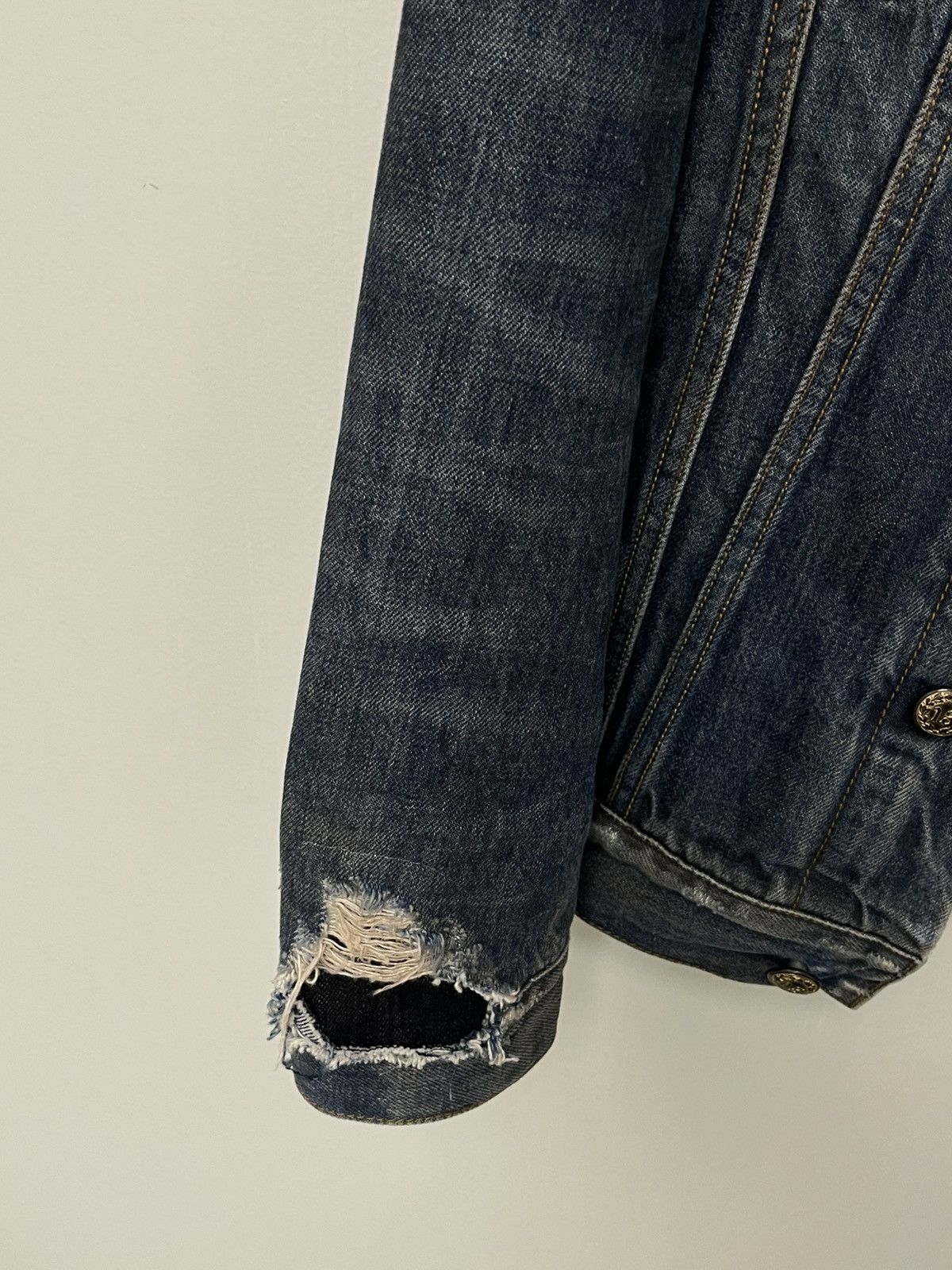 R13 Denim Trucker Distressed Jacket. Medium Size M / US 6-8 / IT 42-44 - 6 Thumbnail