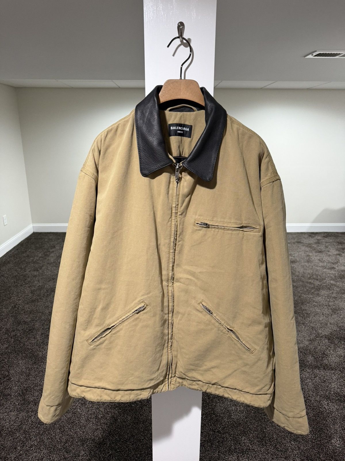 Balenciaga Balenciaga FW21 Demna Canvas Oversized Worker Jacket Size US S / EU 44-46 / 1 - 1 Thumbnail