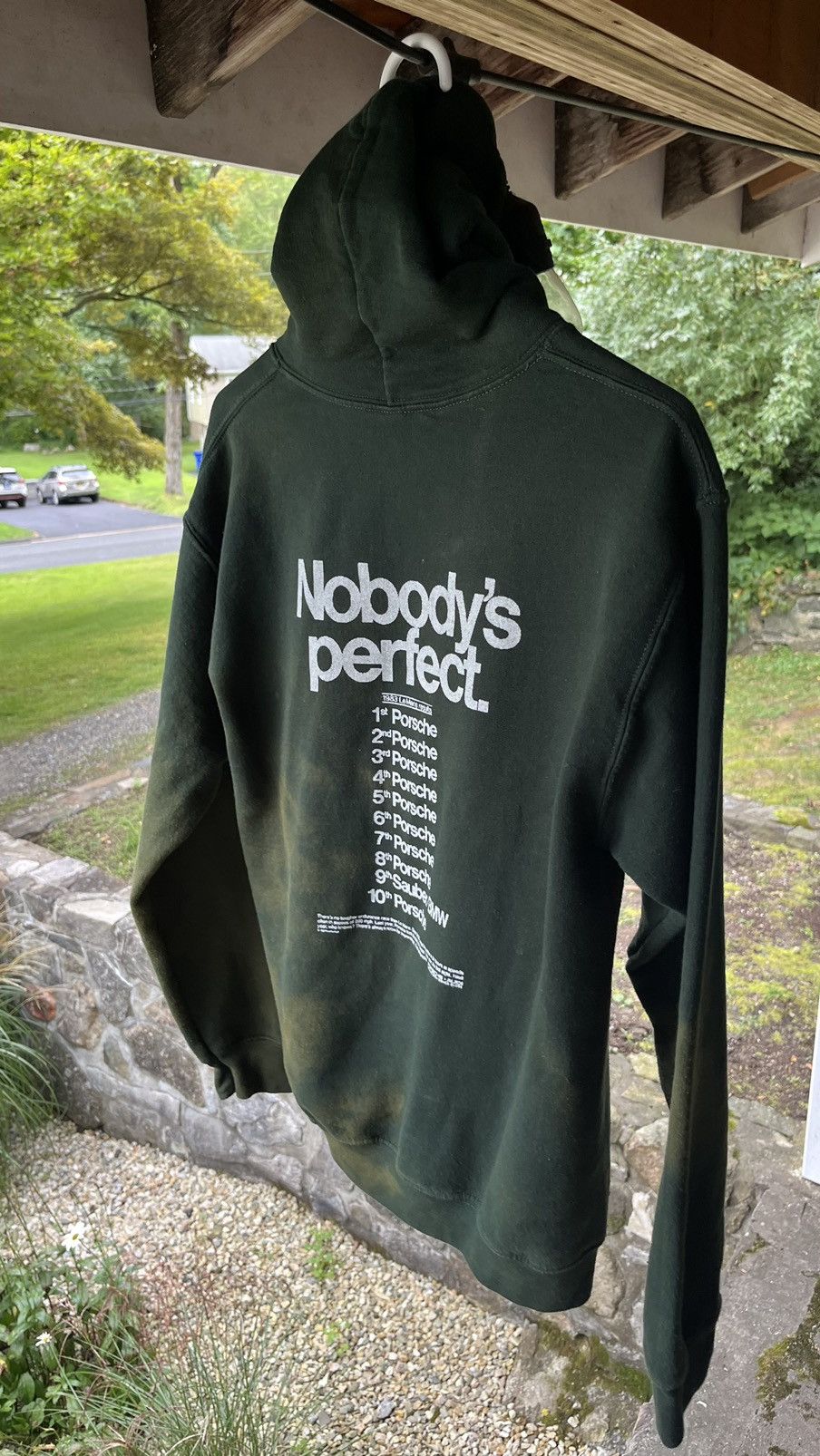Vintage Porsche racing faded vintage hoodie forest green Size US S / EU 44-46 / 1 - 3 Thumbnail