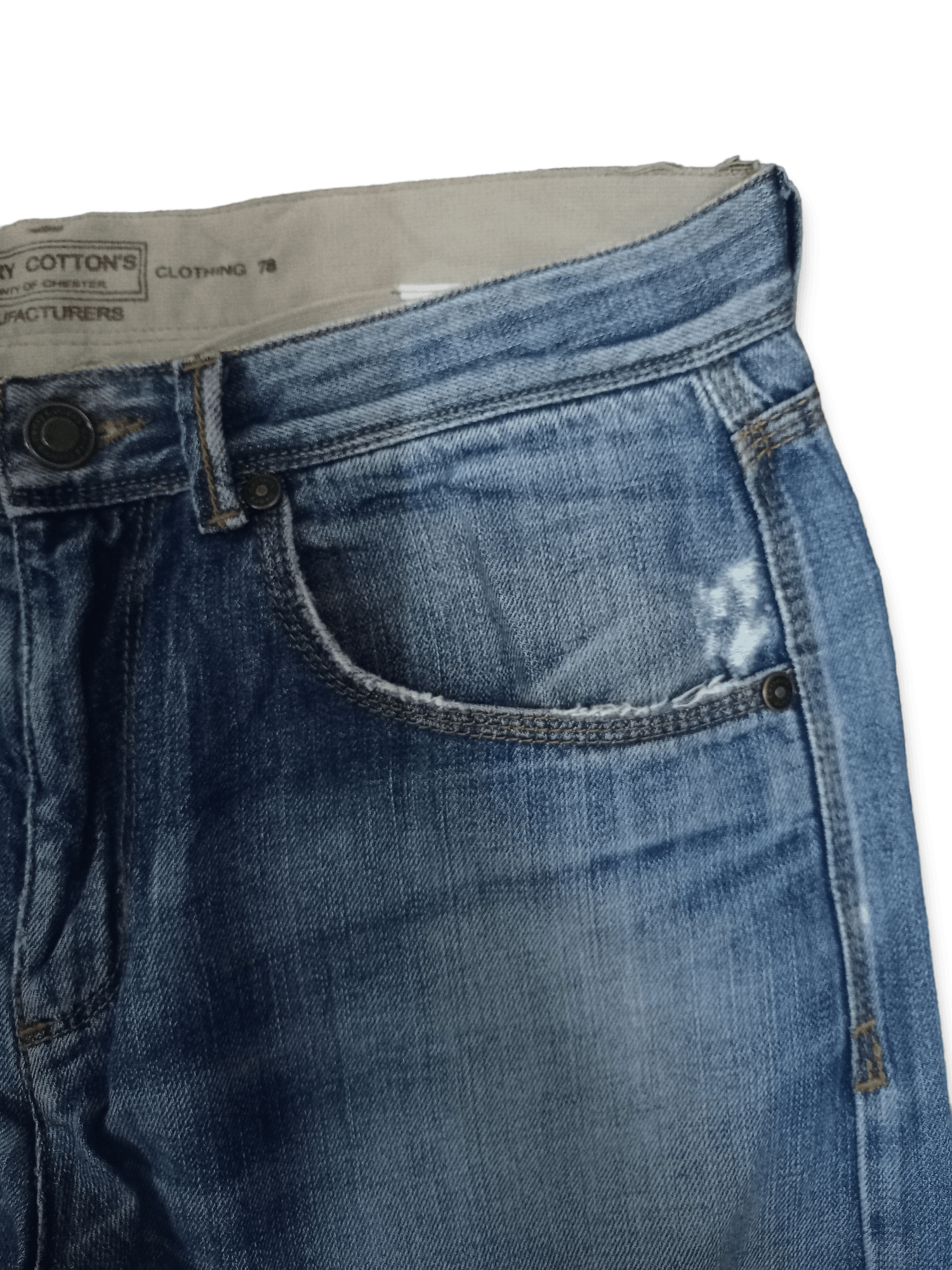 Designer × Henry Cotton's Vintage Henry Cottons Blue Wash Distressed Jeans 32x30 Size US 32 / EU 48 - 5 Thumbnail