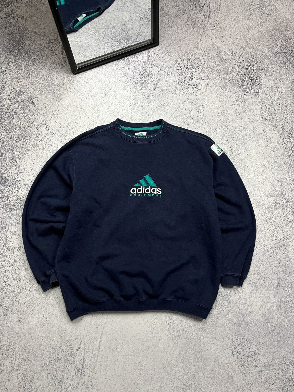Adidas Adidas Equipment Sweatshirt Embroidered Big Logo Hype Y2k Size US L / EU 52-54 / 3 - 1 Thumbnail