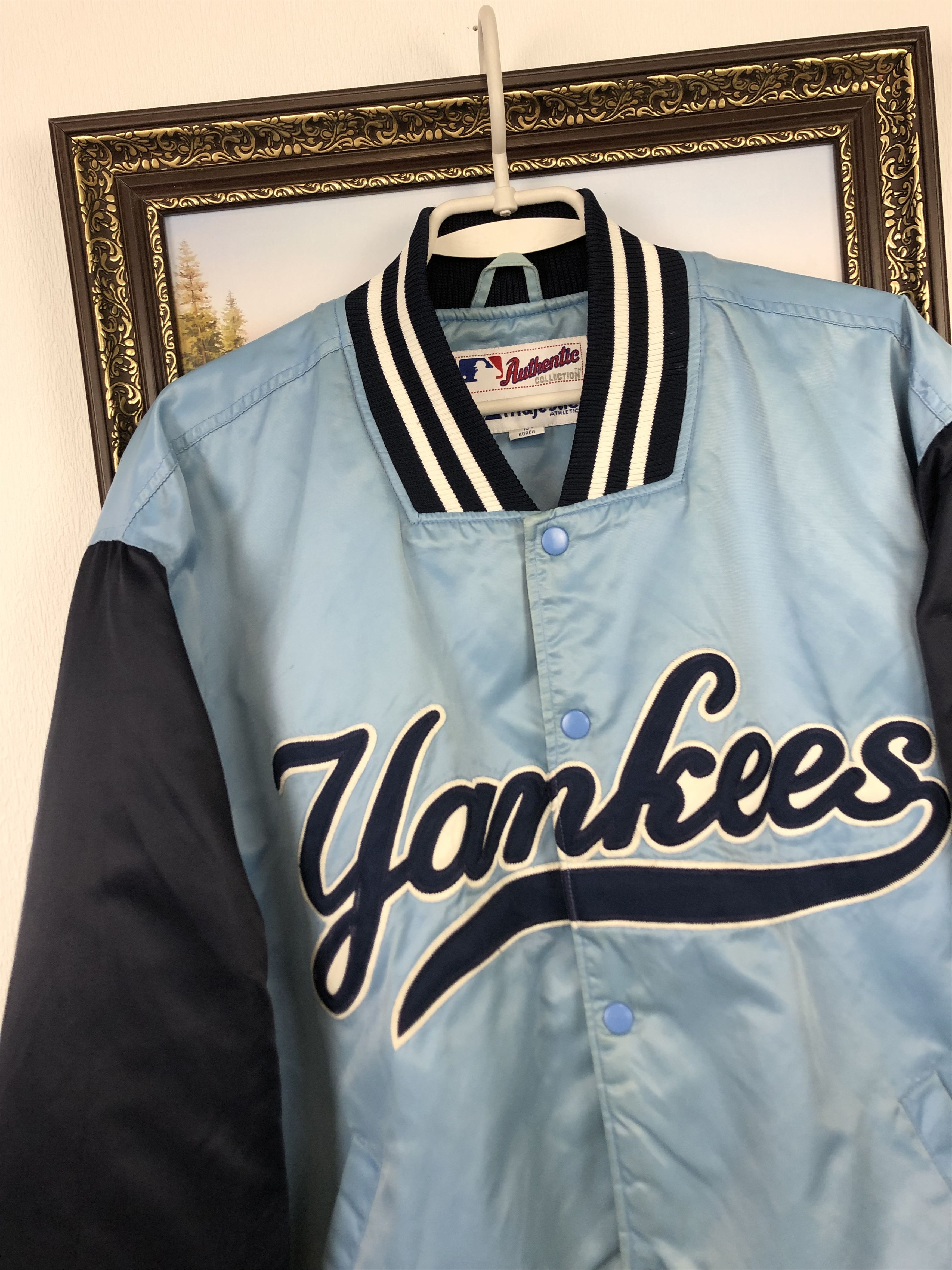Starter × Vintage Vintage New York Yankees Satin Bomber Jacket MLB Rare Size US L / EU 52-54 / 3 - 3 Thumbnail