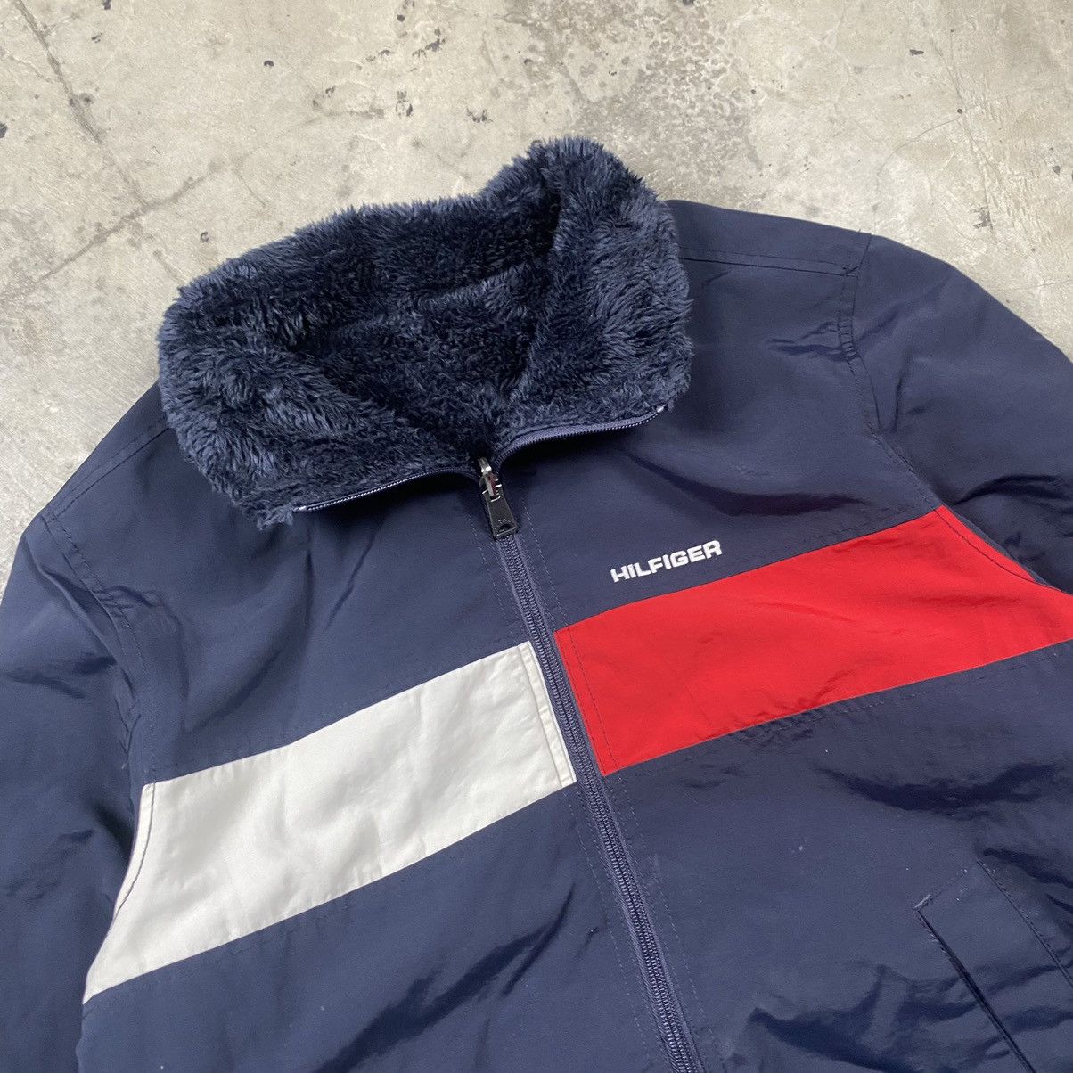 Designer × Tommy Hilfiger Rare Tommy Hilfiger Reversible Fur Zip Up Jacket Size US M / EU 48-50 / 2 - 4 Thumbnail