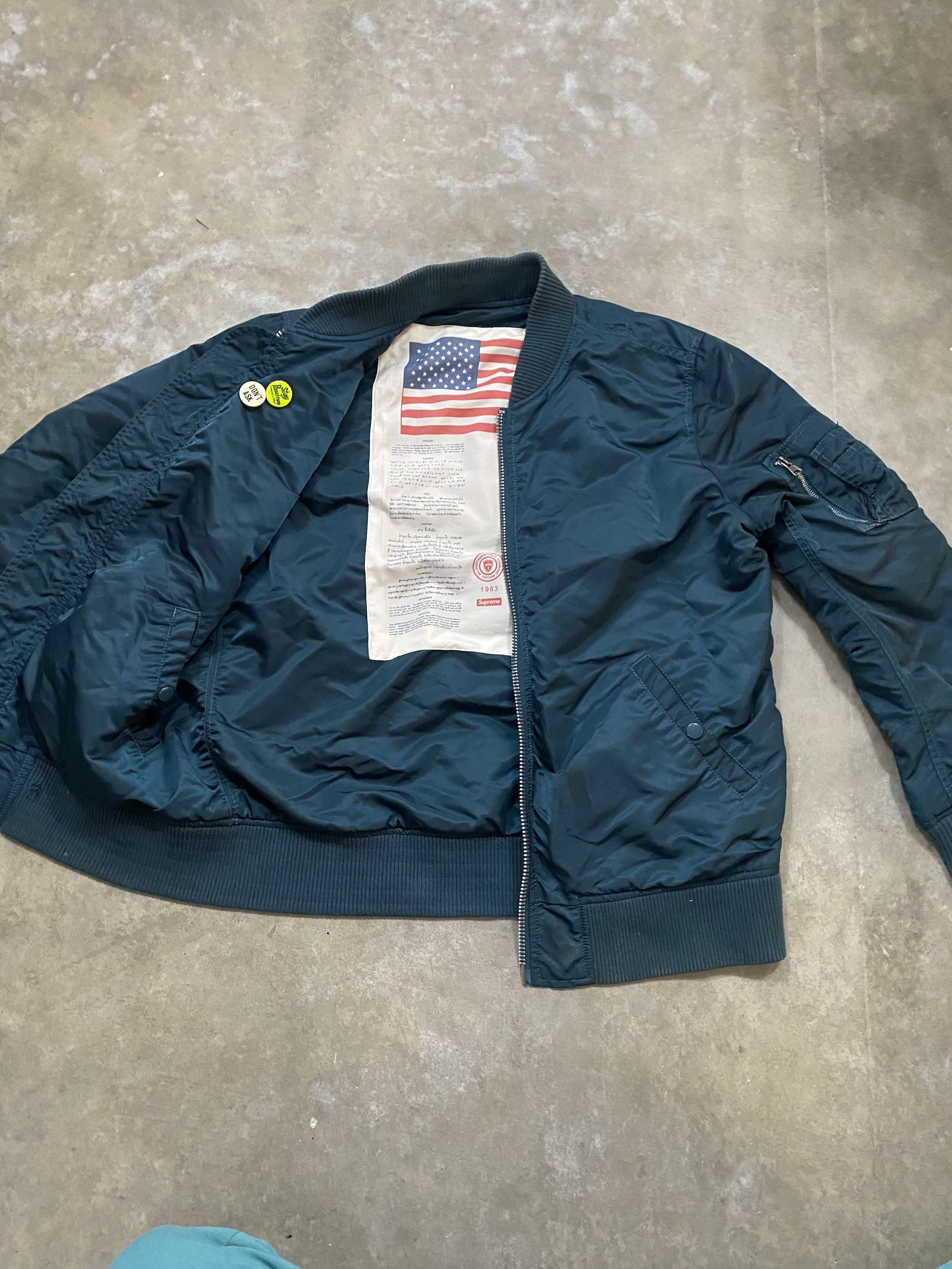image of Supreme Bomber in Blue, Men's (Size Medium)