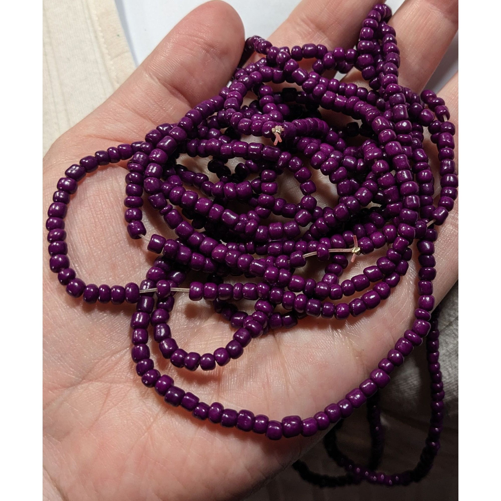 Other Eggplant Purple Glass Beaded Necklace Set Of 3 Size ONE SIZE - 5 Thumbnail