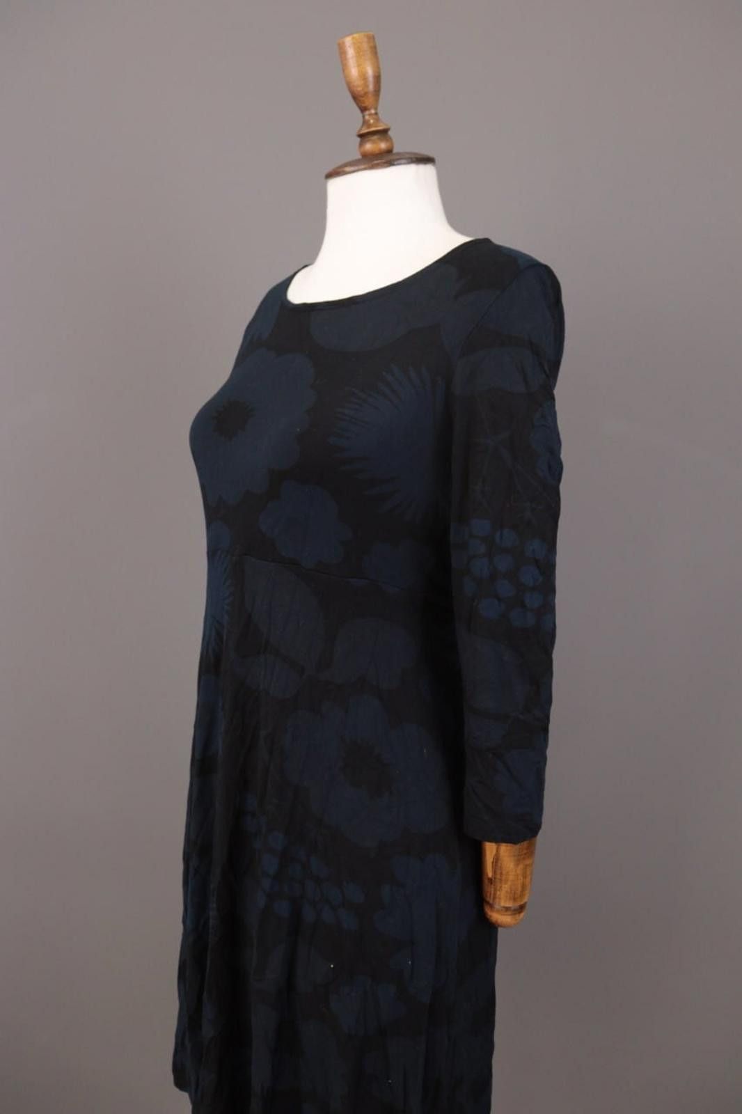 Marimekko Marimekko Blue Floral Bodycon A-Line Knee Dress Size S Size S / US 4 / IT 40 - 8 Thumbnail