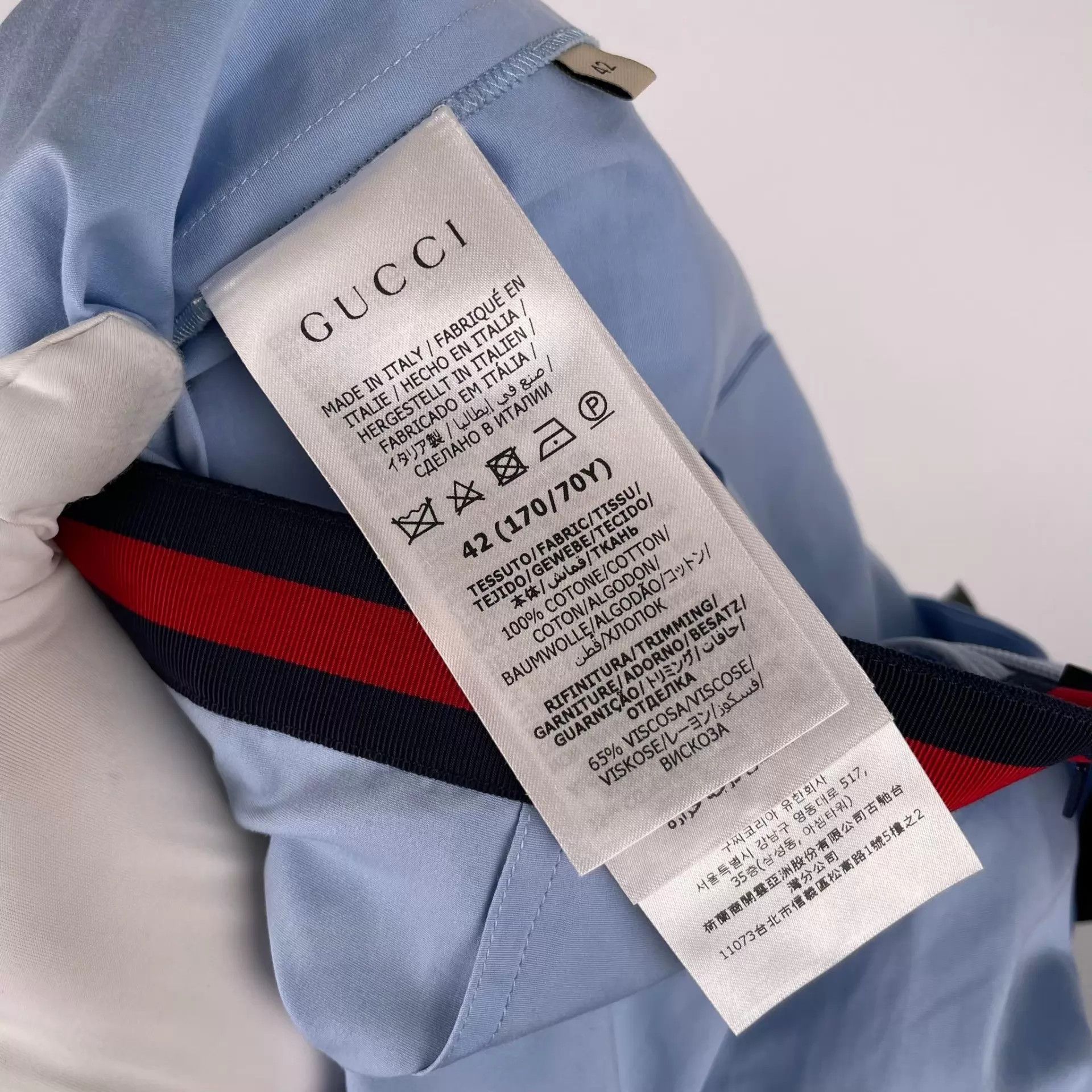 Gucci Gucci Cotton Blend Blue Skirt 42 Size 28" / US 6 / IT 42 - 5 Thumbnail