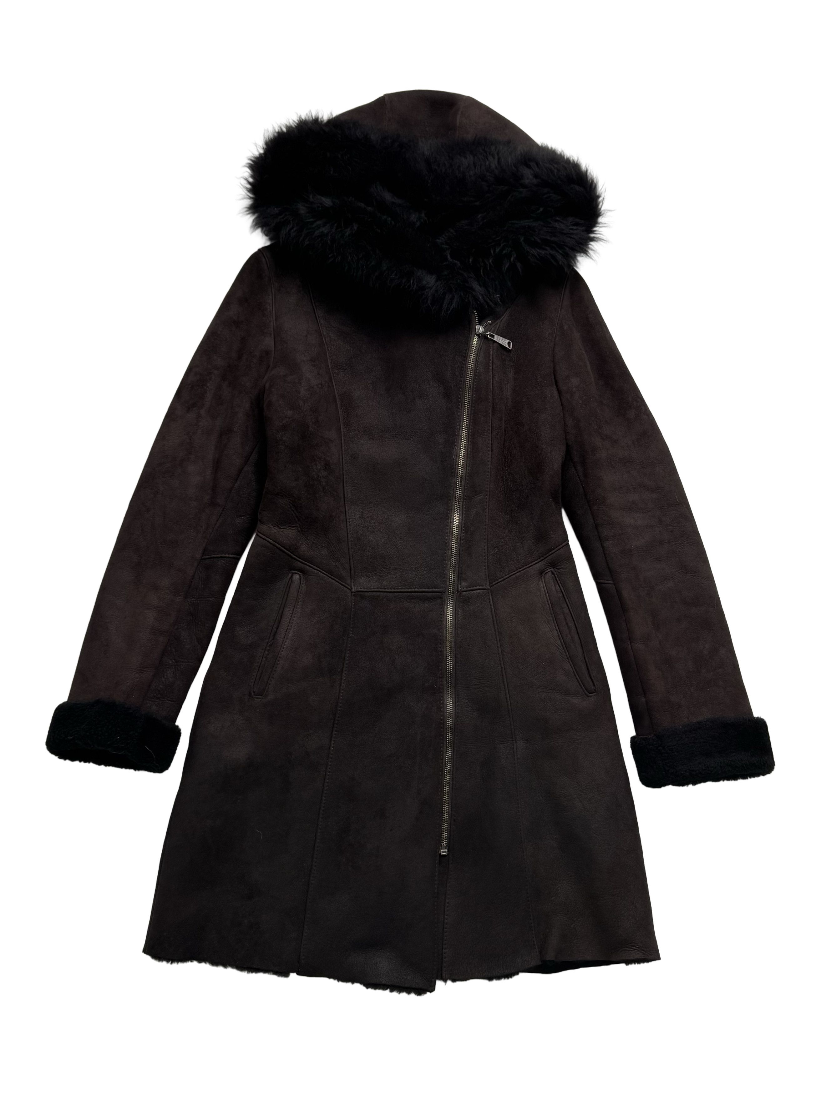 Vintage Vintage Real Sheepskin Hooded Coat Size S / US 4 / IT 40 - 6 Thumbnail