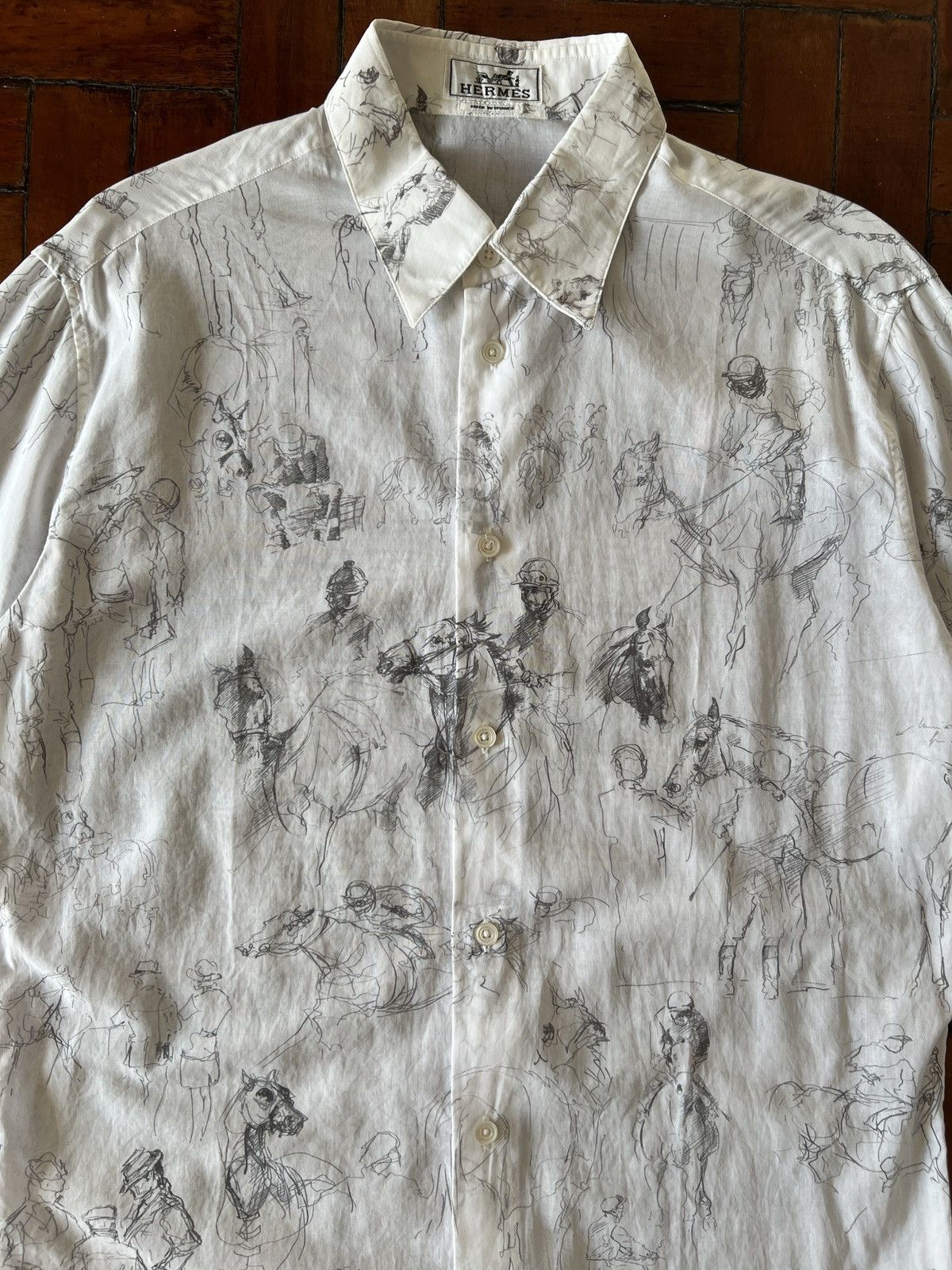 Hermes Hermes cotton voile shirt Size US S / EU 44-46 / 1 - 1 Thumbnail