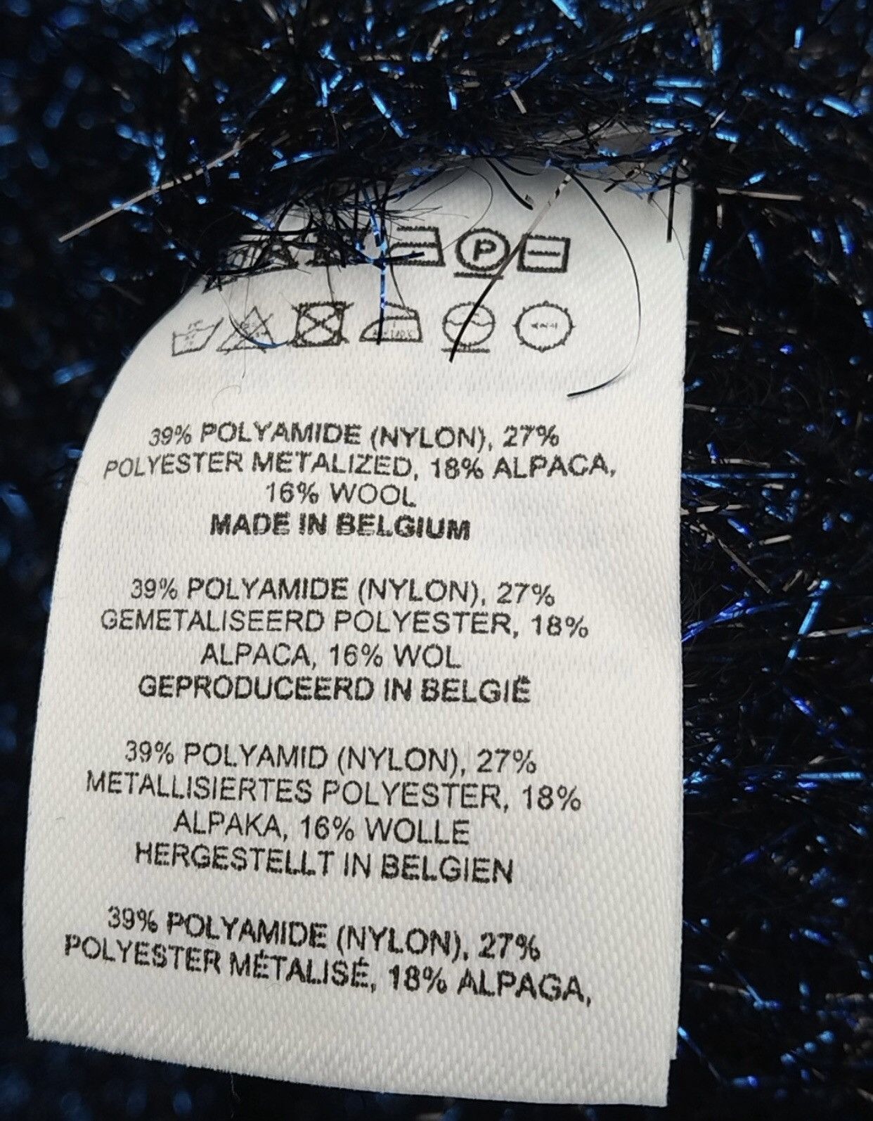Dries Van Noten Dries van noten Blue metallic knit sweater 2412-Nextarrow Size US XS / EU 42 / 0 - 3 Thumbnail