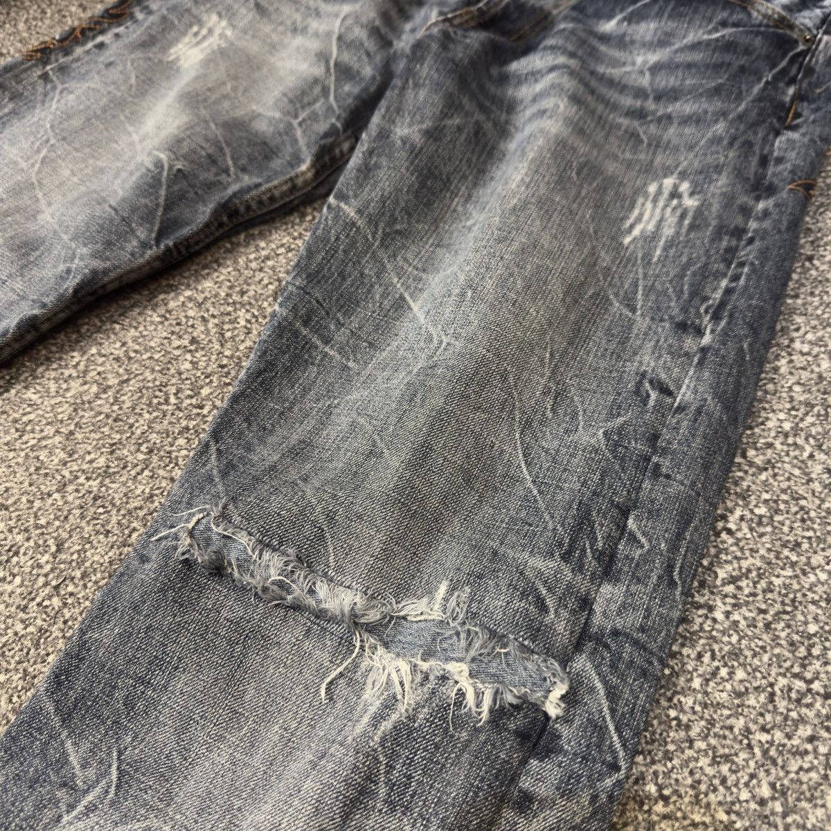 If Six Was Nine 90s Japanese Embroidered Tribal Oririn Seditionaries Denim Size US 33 - 6 Thumbnail