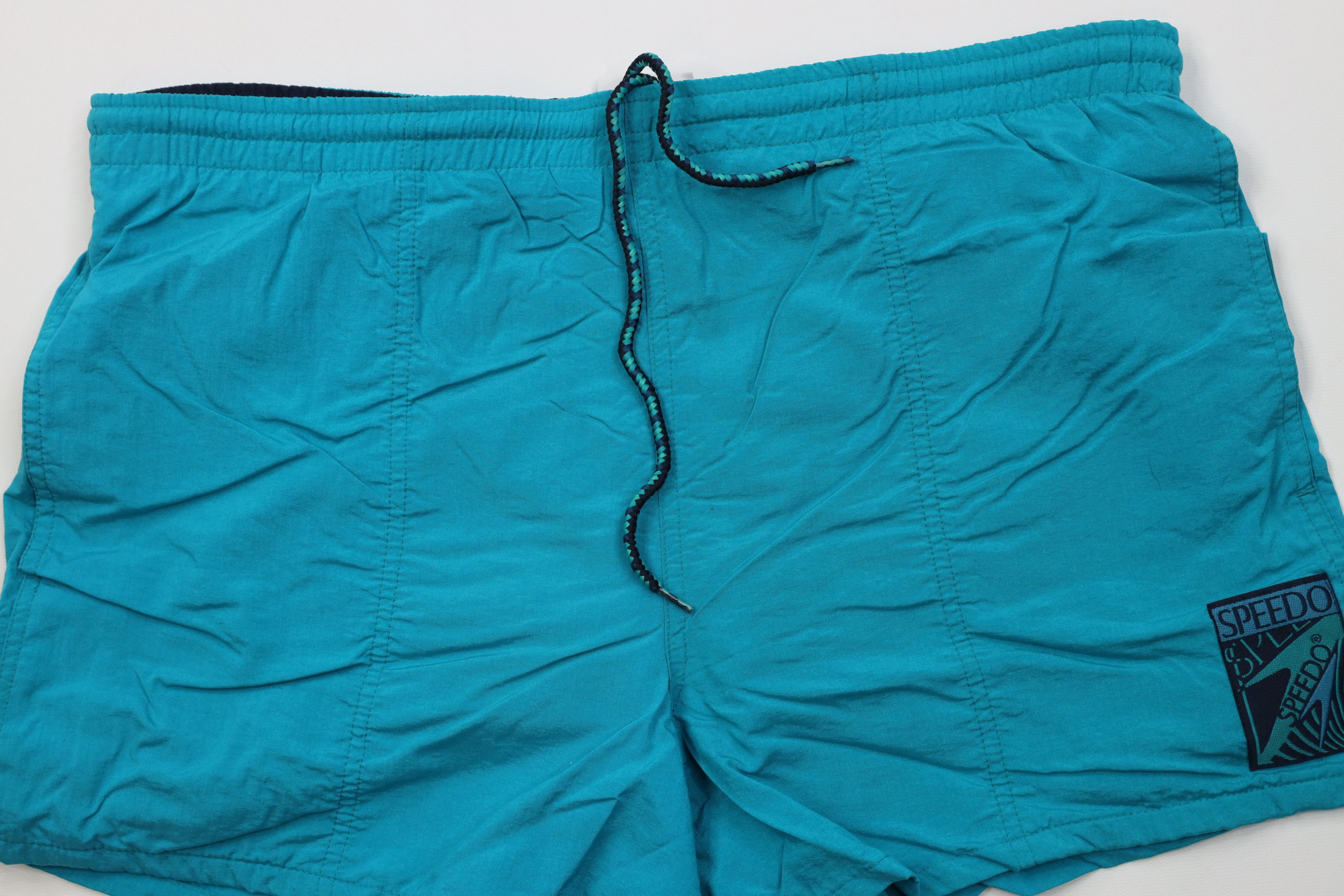 Speedo Vintage 90s Speedo Spell Lined Above Knee Shorts Swim Trunks Size US 38 / EU 54 - 3 Thumbnail