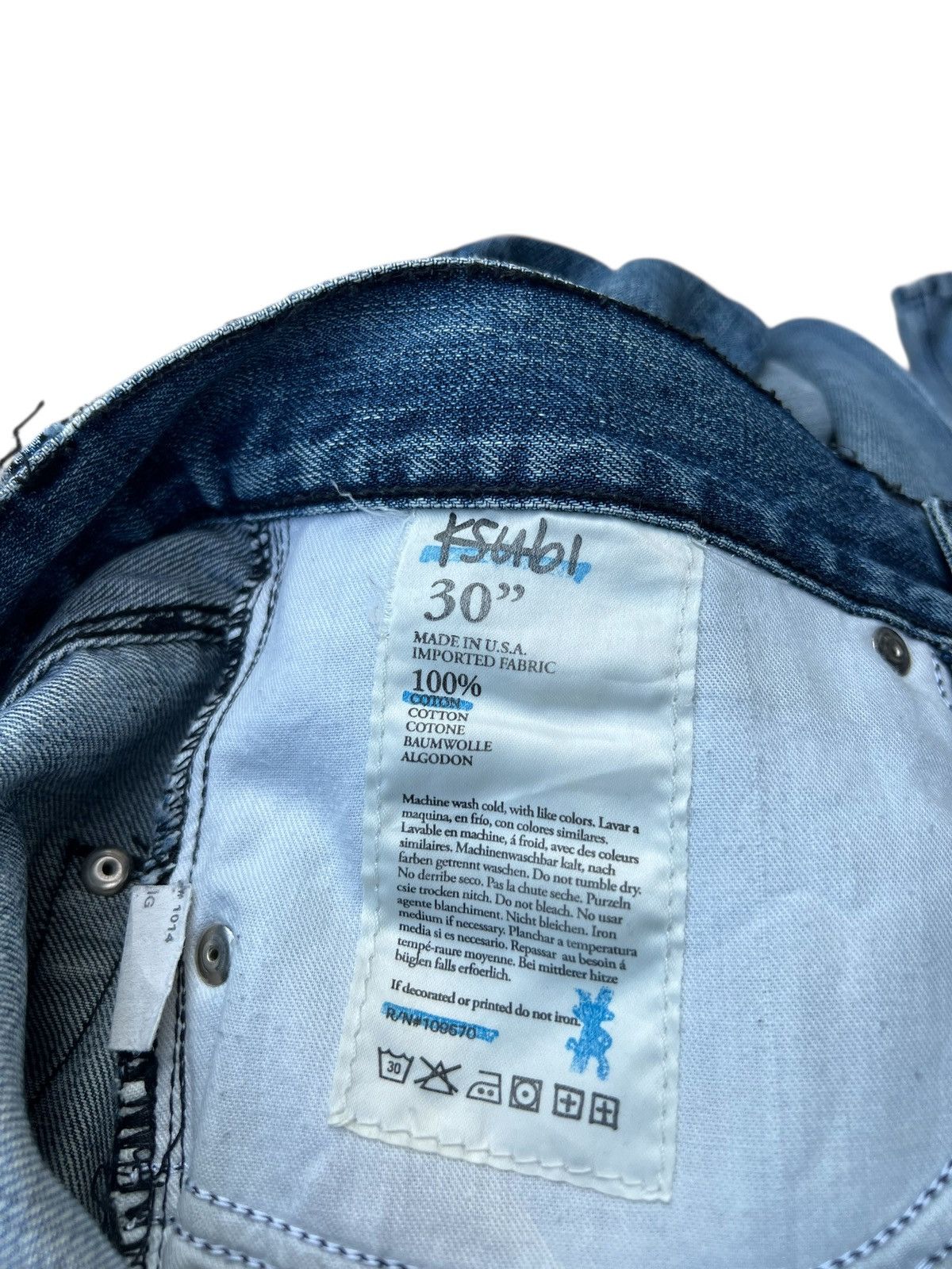 Ksubi Ksubi Dee Dee Vintage Indigo Distress Denim Jeans L 35.5 Size US 30 / EU 46 - 22 Thumbnail