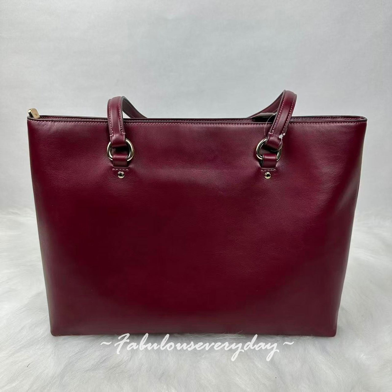 Coach Coach Station Tote Bag In Leather/Gold/Maroon CCF01 NWT Size ONE SIZE - 5 Thumbnail