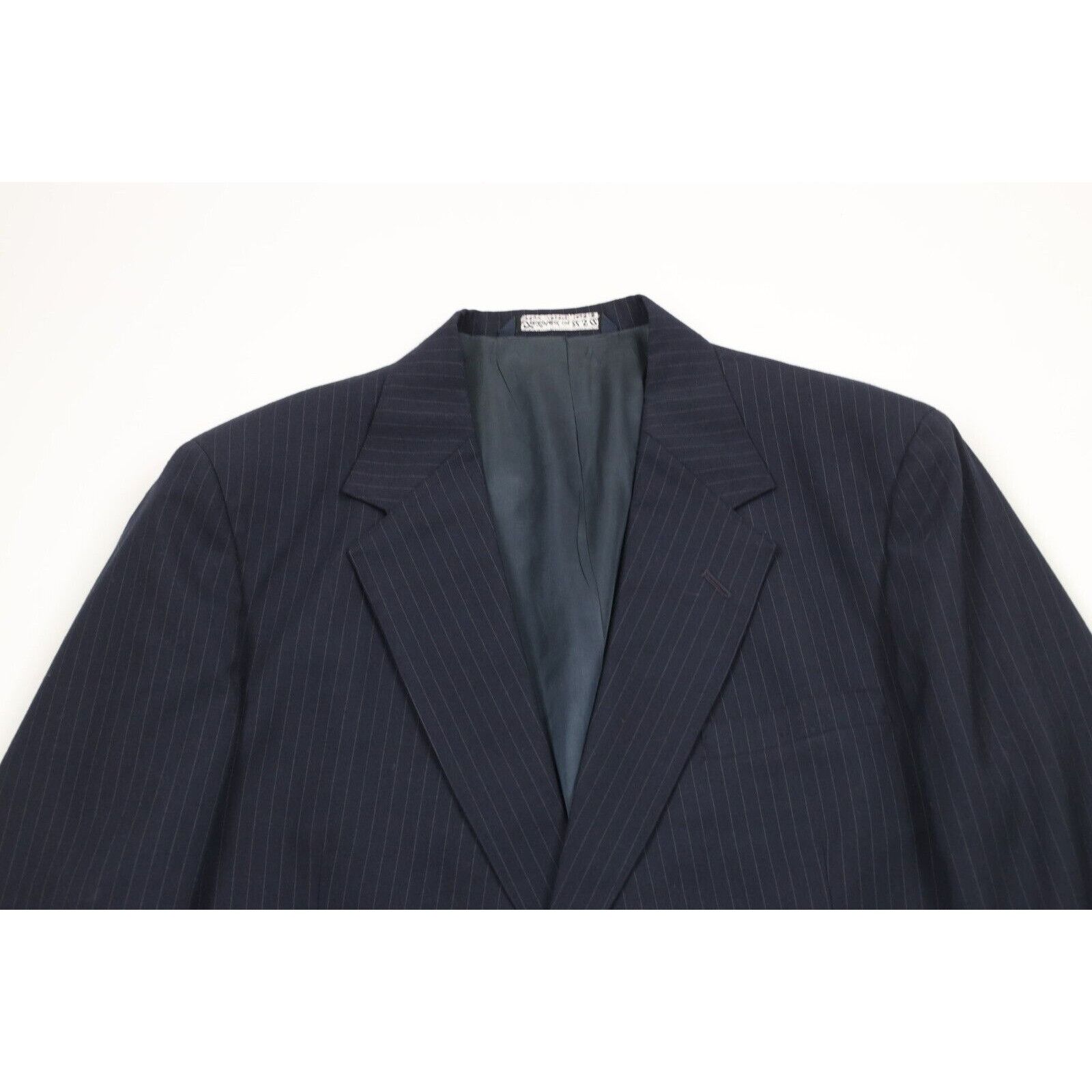 Vintage Vintage 70s Streetwear 2 Piece Pinstriped Suit Wedding Size 44R - 3 Thumbnail