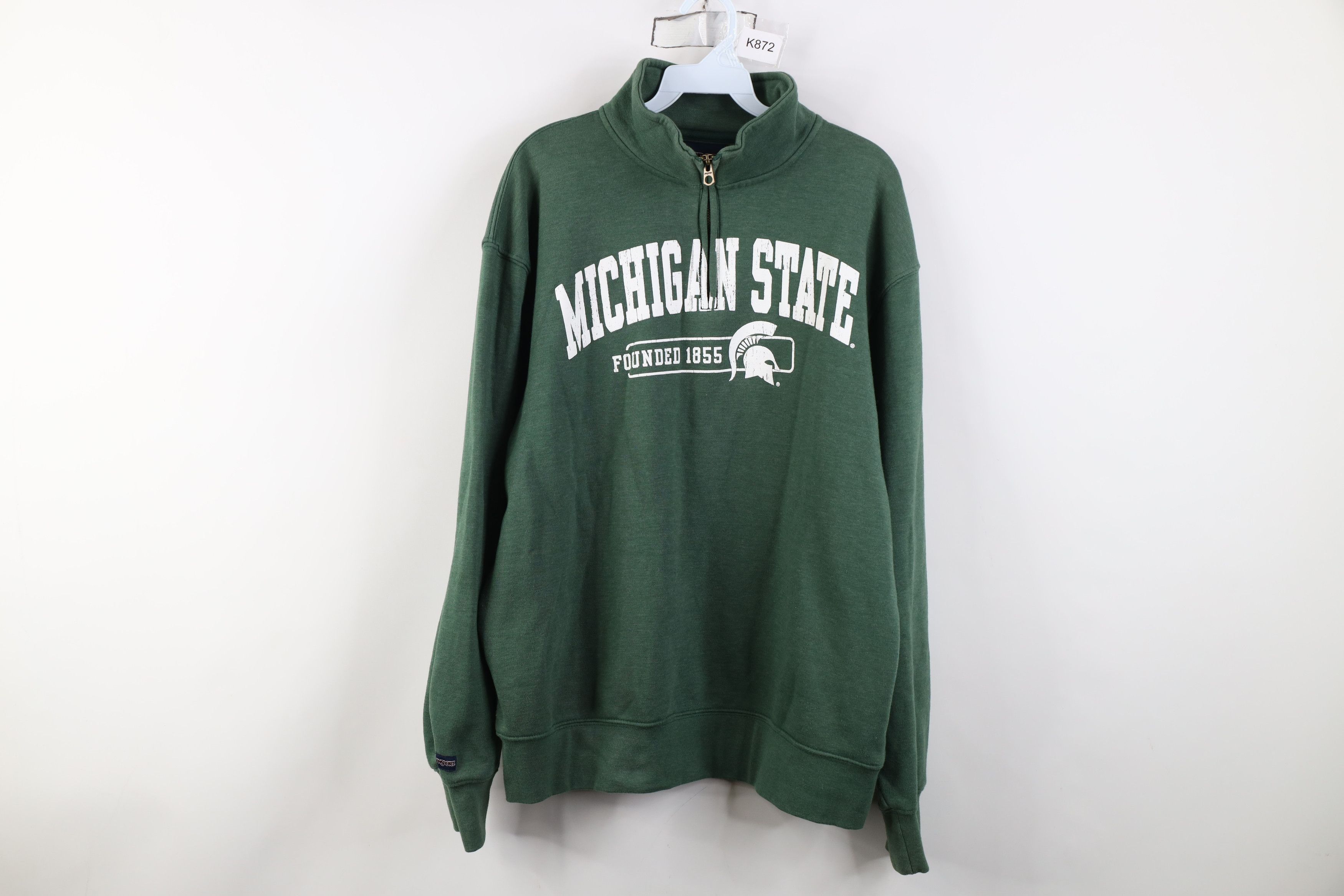 Vintage Vintage 90s Y2K University 1/4 Half Zip Pullover Sweatshirt Size US L / EU 52-54 / 3 - 1 Thumbnail