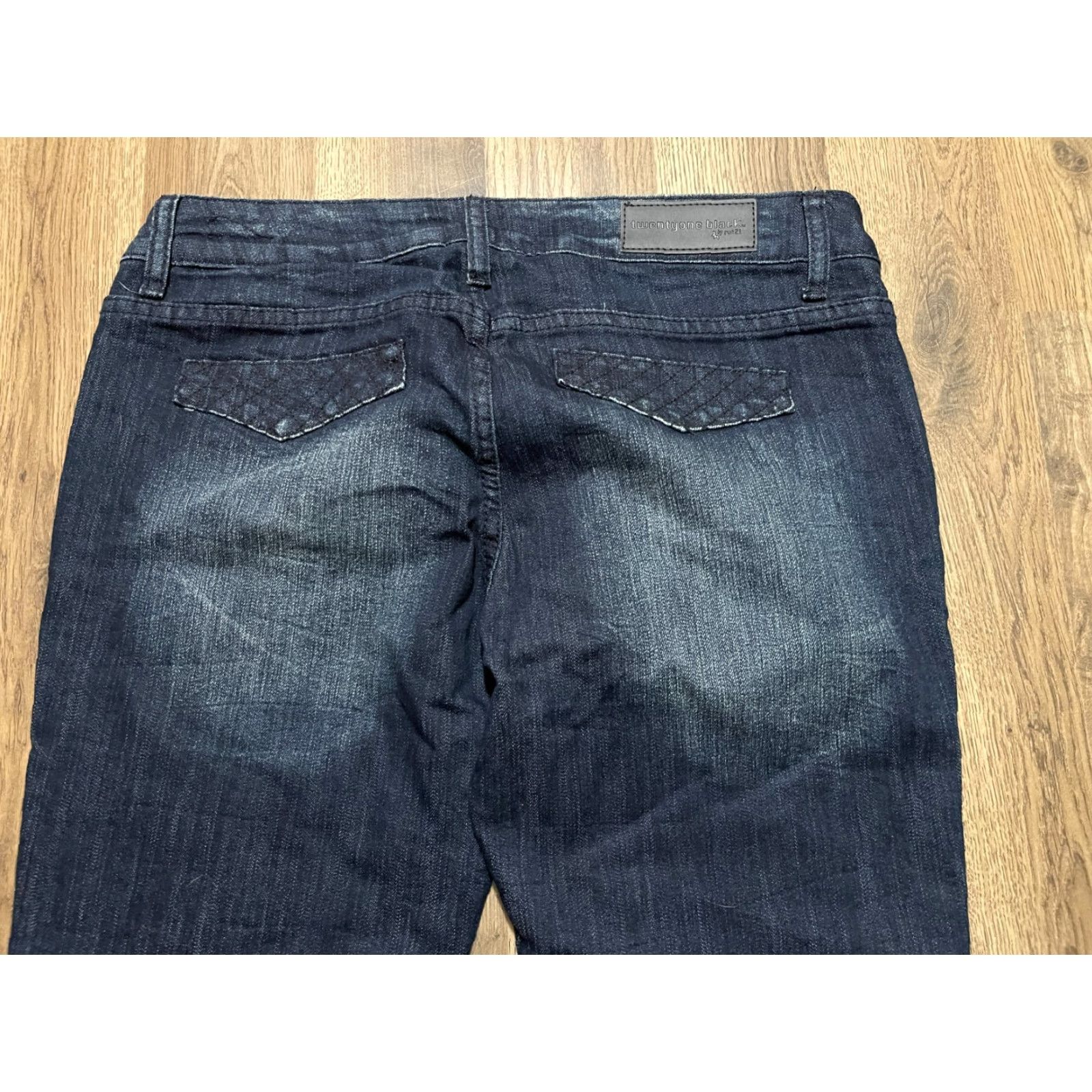 Vintage VINTAGE? (No) rue21 Jeans Womens Size 32 Denim Twentyone Black Straight Zip Pockets Pants Regular Inseam 30in Size 24" / US 00 / IT 34 - 4 Thumbnail