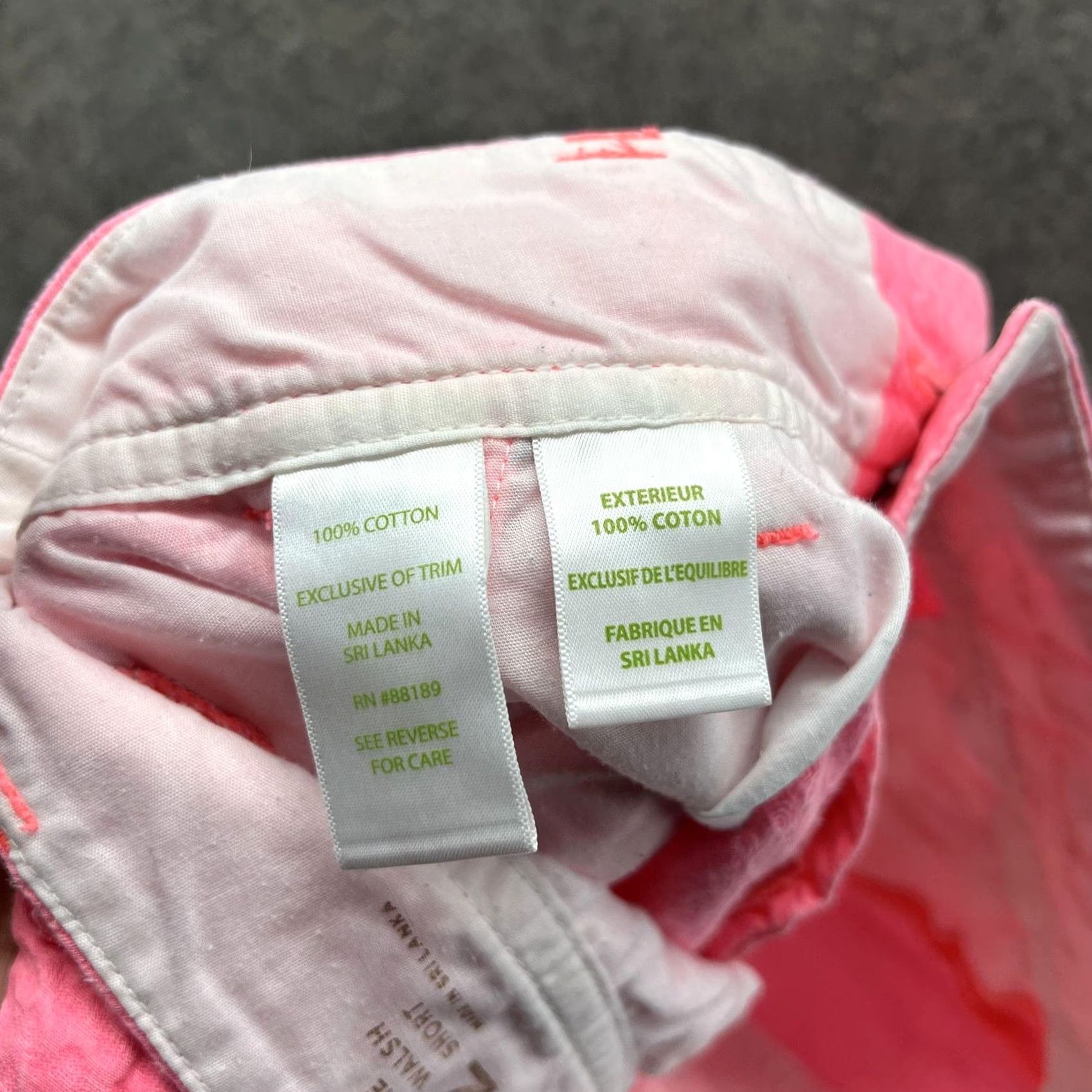 Lilly Pulitzer VINTAGE Lilly Pulitzer Shorts Womens 2 Walsh Seersucker Chino Pink Casual Summer Womens Size 26" / US 2 / IT 38 - 7 Thumbnail