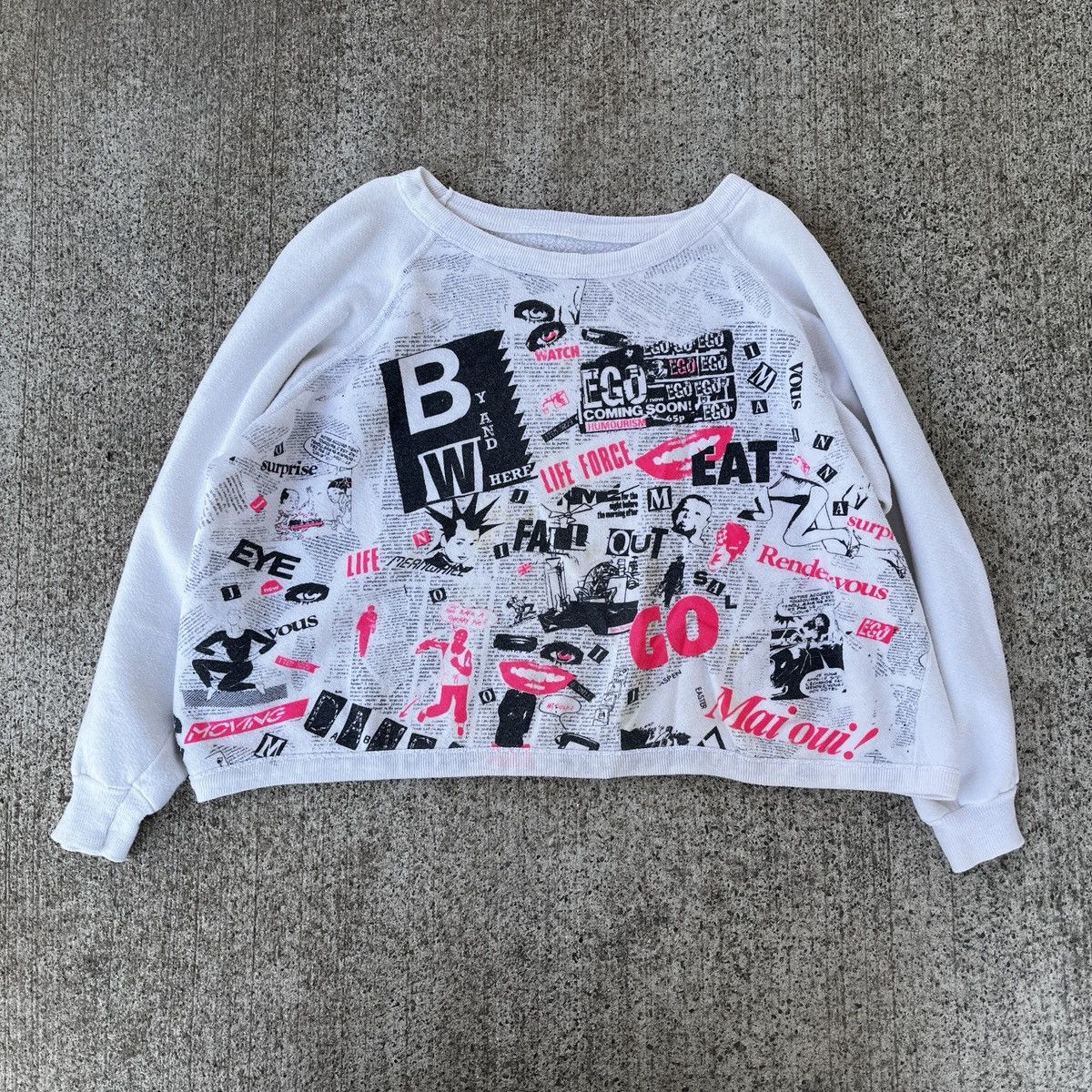 Vintage Vintage Cropped Punk Boxy Crewneck Rare 80's 24x17 Size L / US 10 / IT 46 - 1 Thumbnail