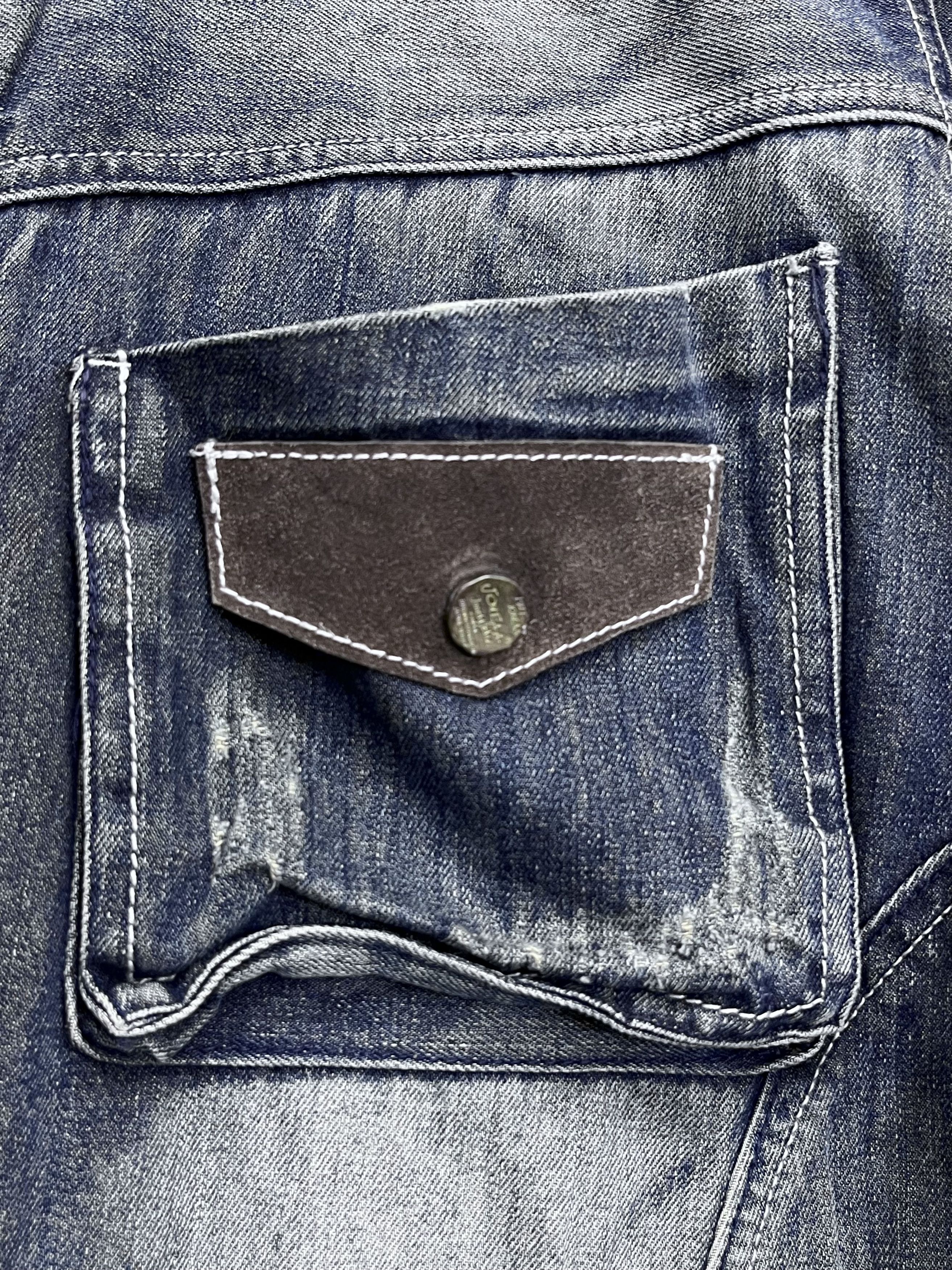 Union LA FYE🔥Vintage Punk Grunge Union Jack Mudwash Clawmark Denim Size US 31 - 4 Thumbnail