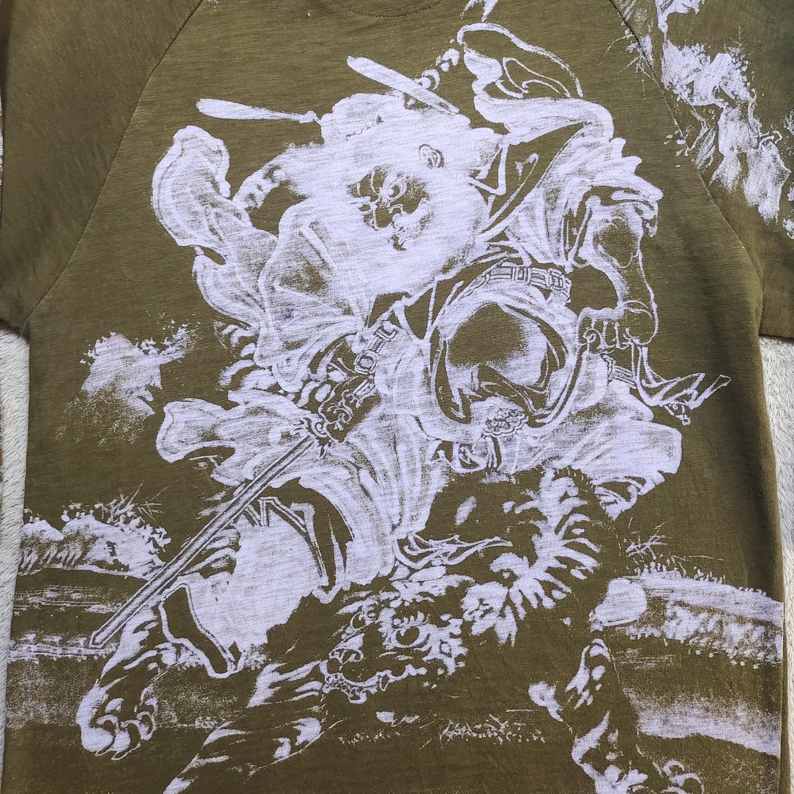 Japanese Brand Vintage Sukajan Y2K Japanese Samurai Warrior 3/4 Sleeve Tee Size US L / EU 52-54 / 3 - 7 Thumbnail