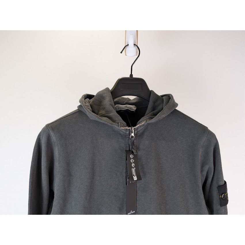 Stone Island o1rshd1 Malfile Cotton Fleece Zip Up Hoodie in Dark Grey Size US S / EU 44-46 / 1 - 3 Thumbnail