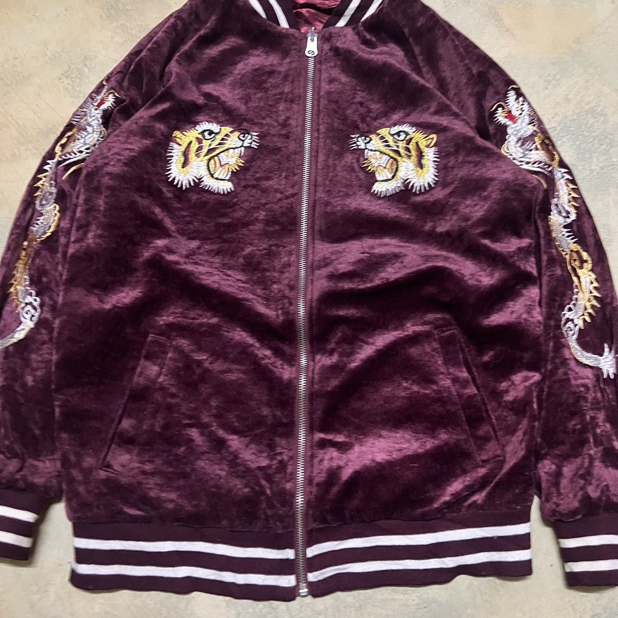Japanese Brand Sukajan Reversible Bomber Jacket Size US S / EU 44-46 / 1 - 4 Thumbnail