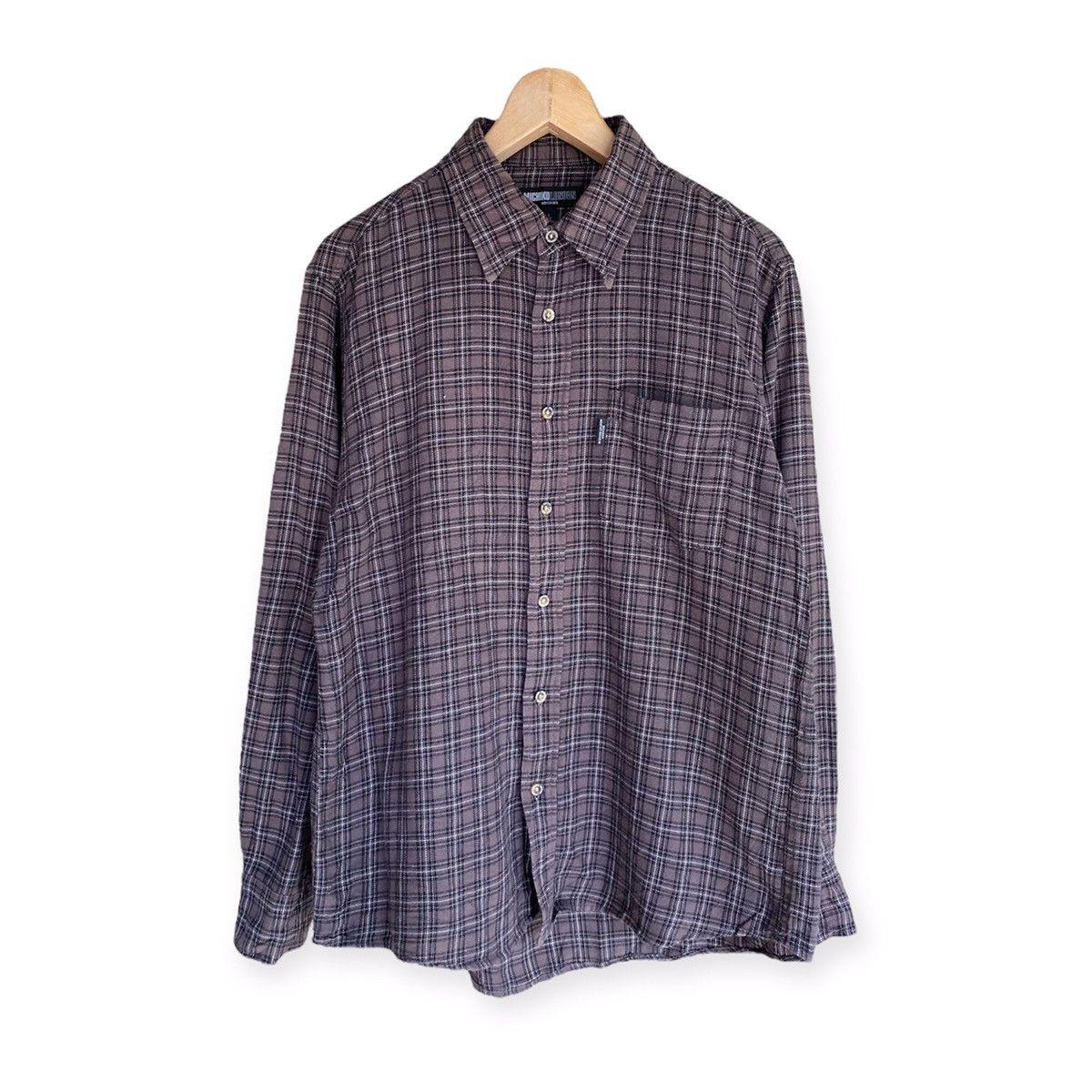 Michiko Koshino Michiko Koshino London Plaid Tartan Flannel Shirt Button Up Size US M / EU 48-50 / 2 - 1 Thumbnail