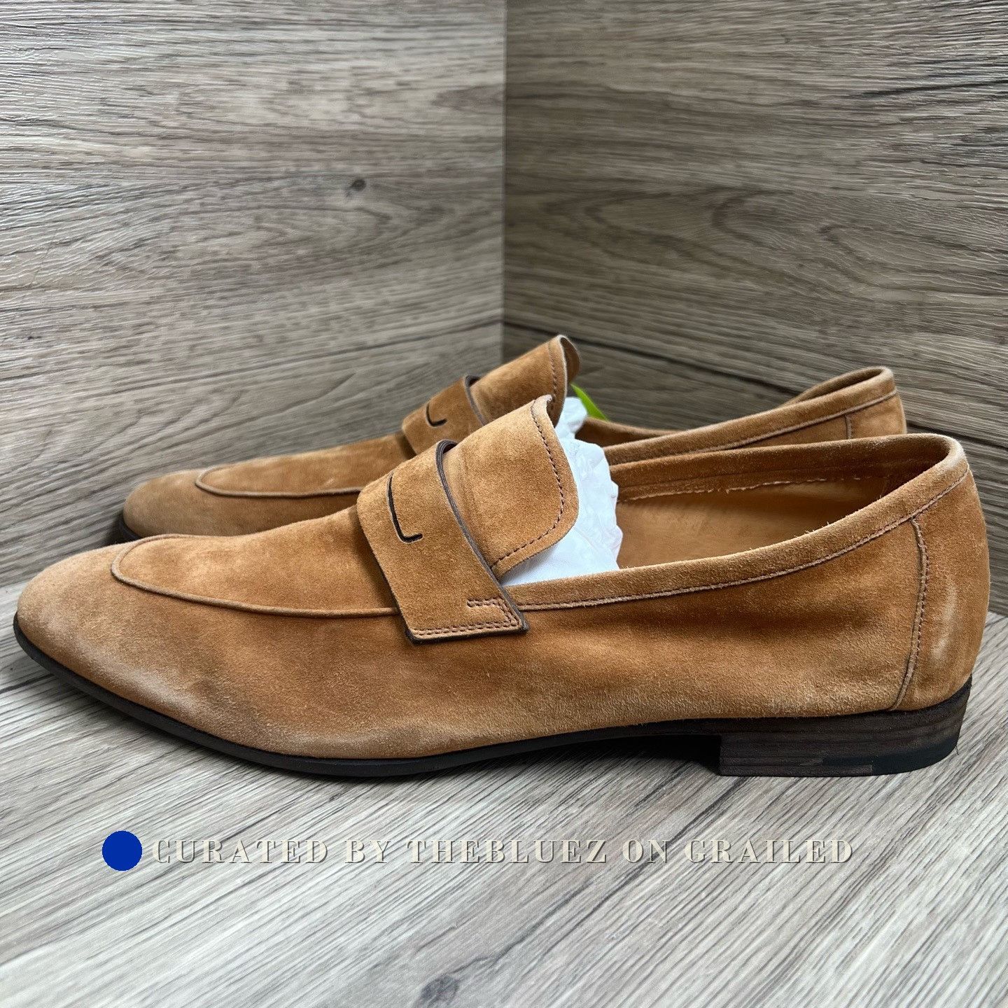 Berluti Berluti Khaki Suede Loafers Size 43 Size US 10 / EU 43 - 1 Thumbnail