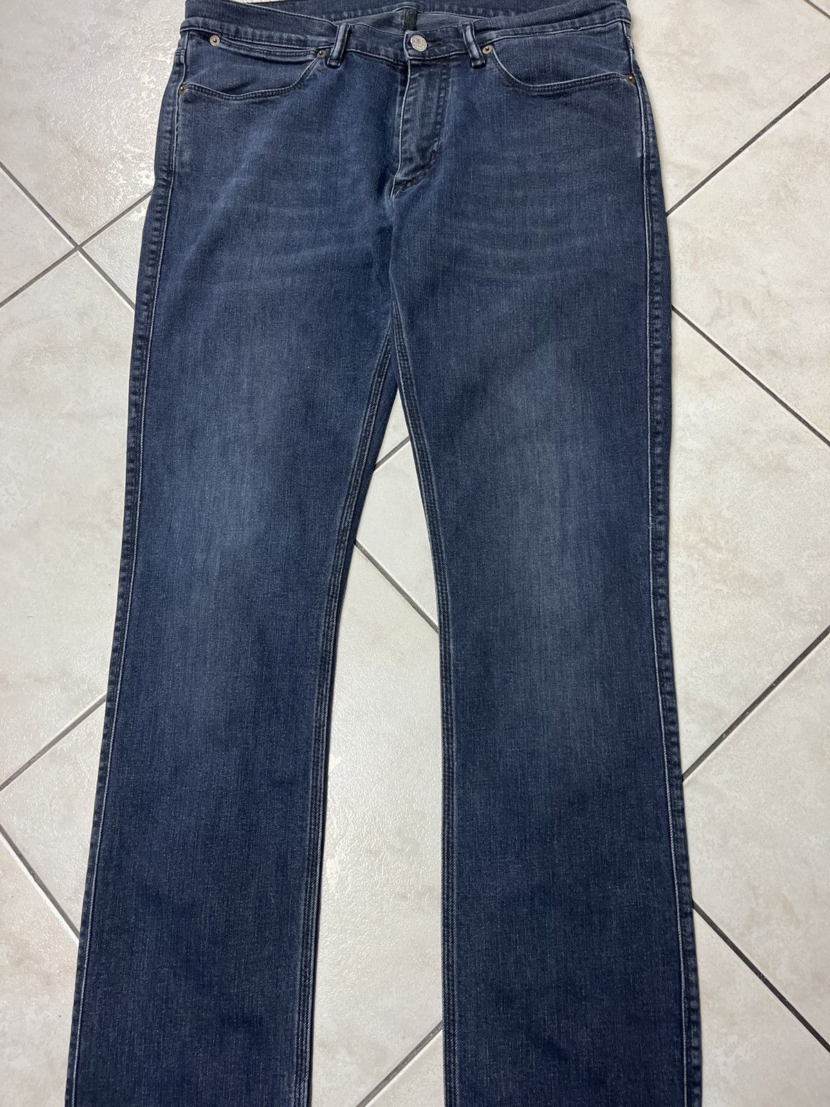 Acne Studios Acne Studios Max Blue Black FW20 classic jeans pants denim Size US 34 / EU 50 - 4 Thumbnail