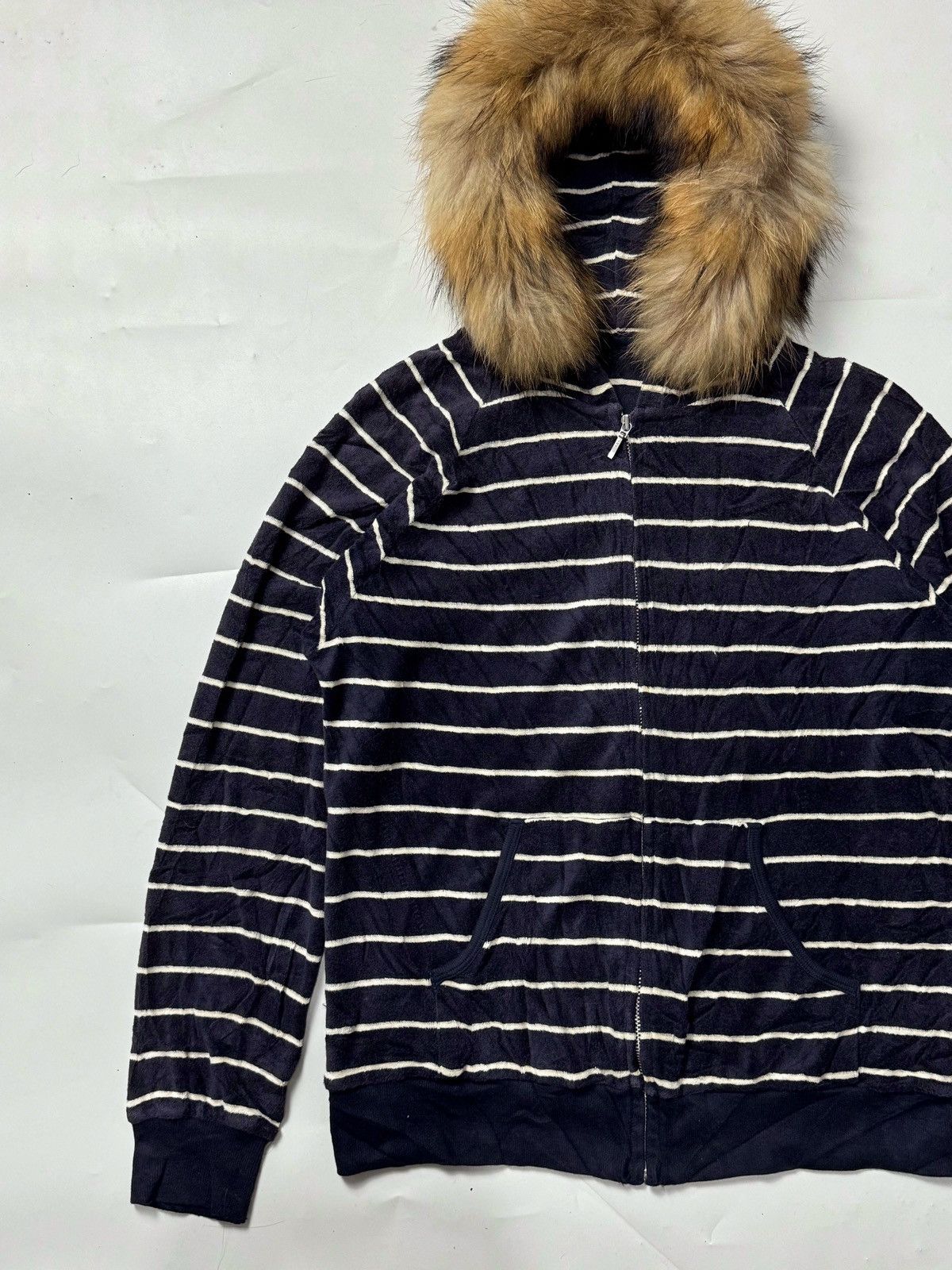 Hysteric Glamour × Japanese Brand × Le Grande Bleu (L.G.B.) Fur velvet hoodie uniqlo stripe ifsixwasnine lgb style Size US S / EU 44-46 / 1 - 3 Thumbnail