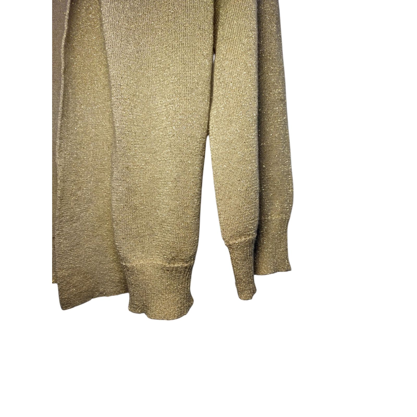 Covington Covington Cardigan Cropped 3/4 Sleeves Metallic Gold Sz PS Size S / US 4 / IT 40 - 6 Thumbnail