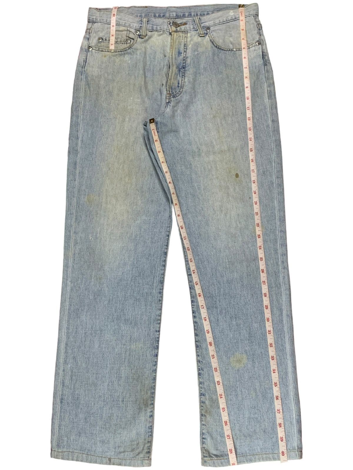 Polo Ralph Lauren Vintage / Y2K RRL Ralph Lauren Mud Wash Distress Loose Jeans Size US 33 - 12 Thumbnail