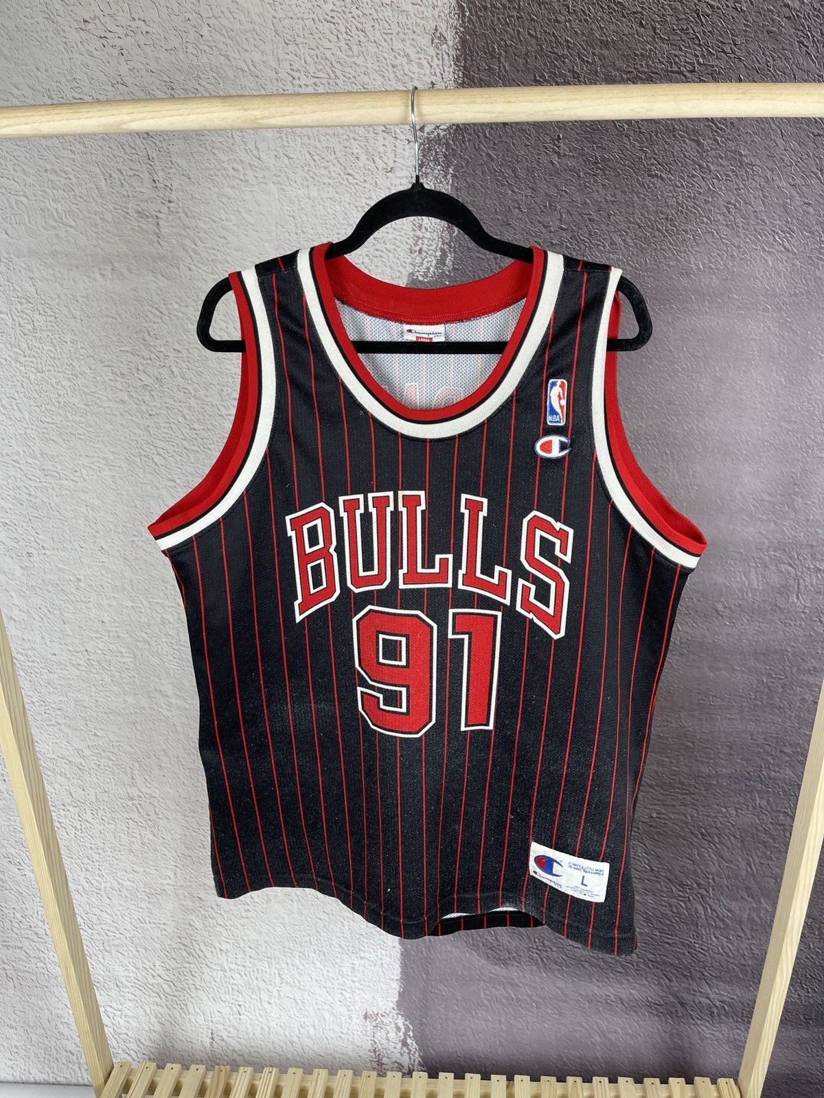 Champion Champion vintage 90s #91 Dennis Rodman NBA jersey Size US L / EU 52-54 / 3 - 1 Thumbnail