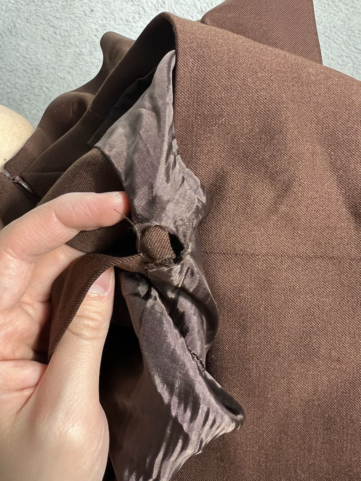 Salvatore Ferragamo × Vintage Skirt Salvatore Ferragamo wool brown vintage Size M / US 6-8 / IT 42-44 - 7 Thumbnail