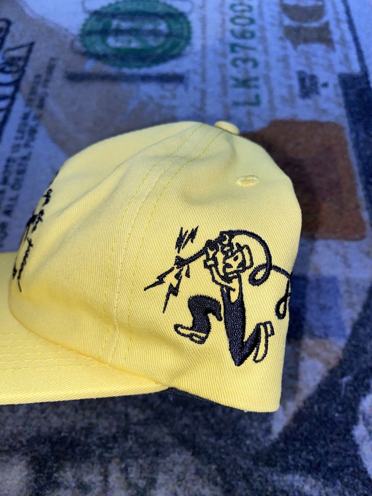 Fuck The Population Fuck The Population Power Supply 6 Panel Hat Yellow Size ONE SIZE - 3 Thumbnail