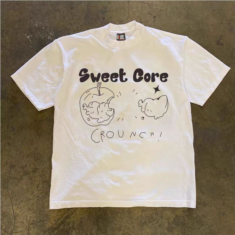 Japanese Brand × Vintage Street casual retro loose apple print t-shirt Size US M / EU 48-50 / 2 - 1 Thumbnail