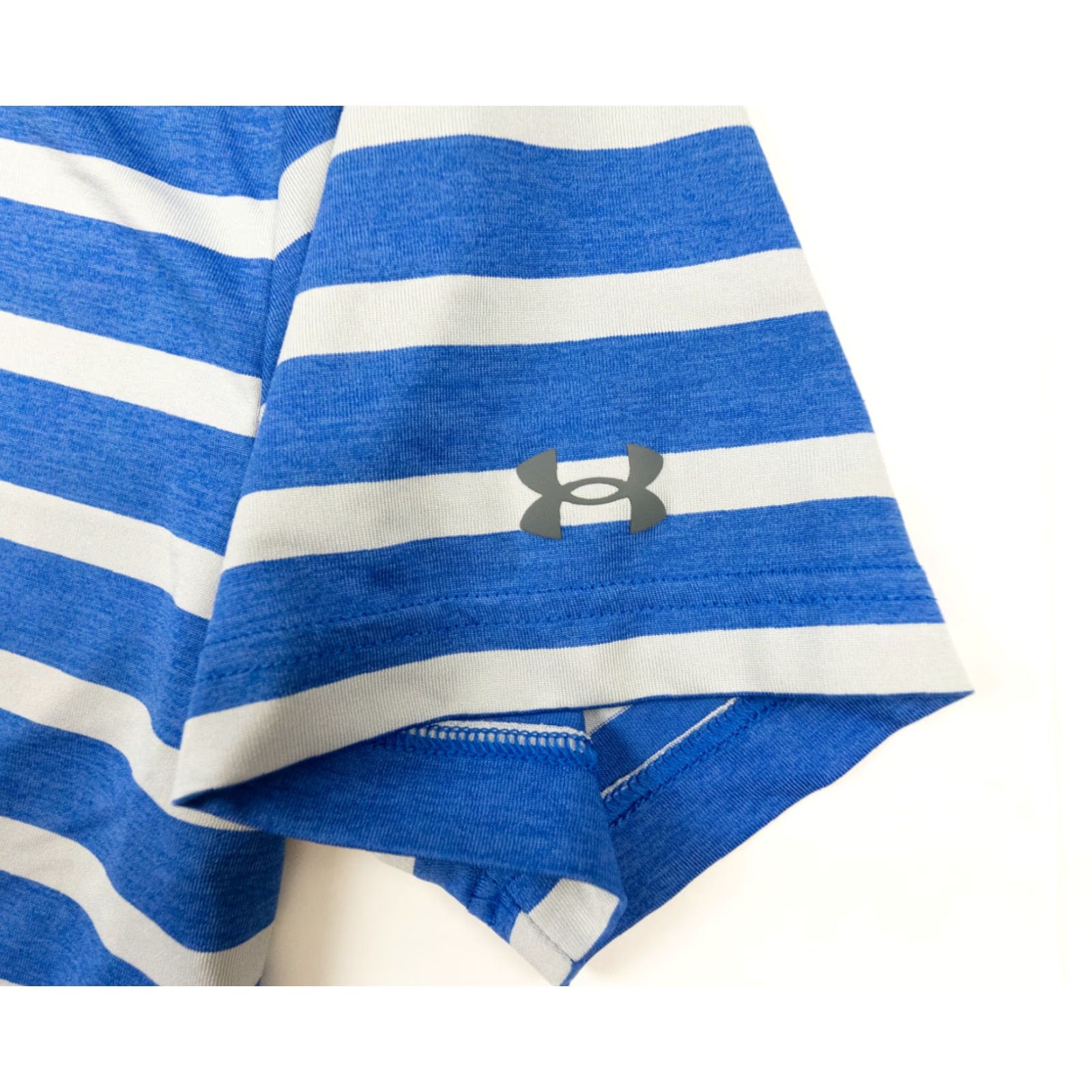 Under Armour Under Armour Polo Shirt Men Short Sleeve Blue Striped The Playoff Polo Shirt Large Sports Golf Mens Shirts Size US L / EU 52-54 / 3 - 4 Thumbnail