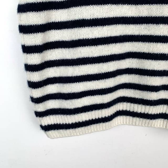 Dior Christian Dior Womens Ivory & Black Striped Wool Short Sleev Size XS / US 0-2 / IT 36-38 - 5 Thumbnail