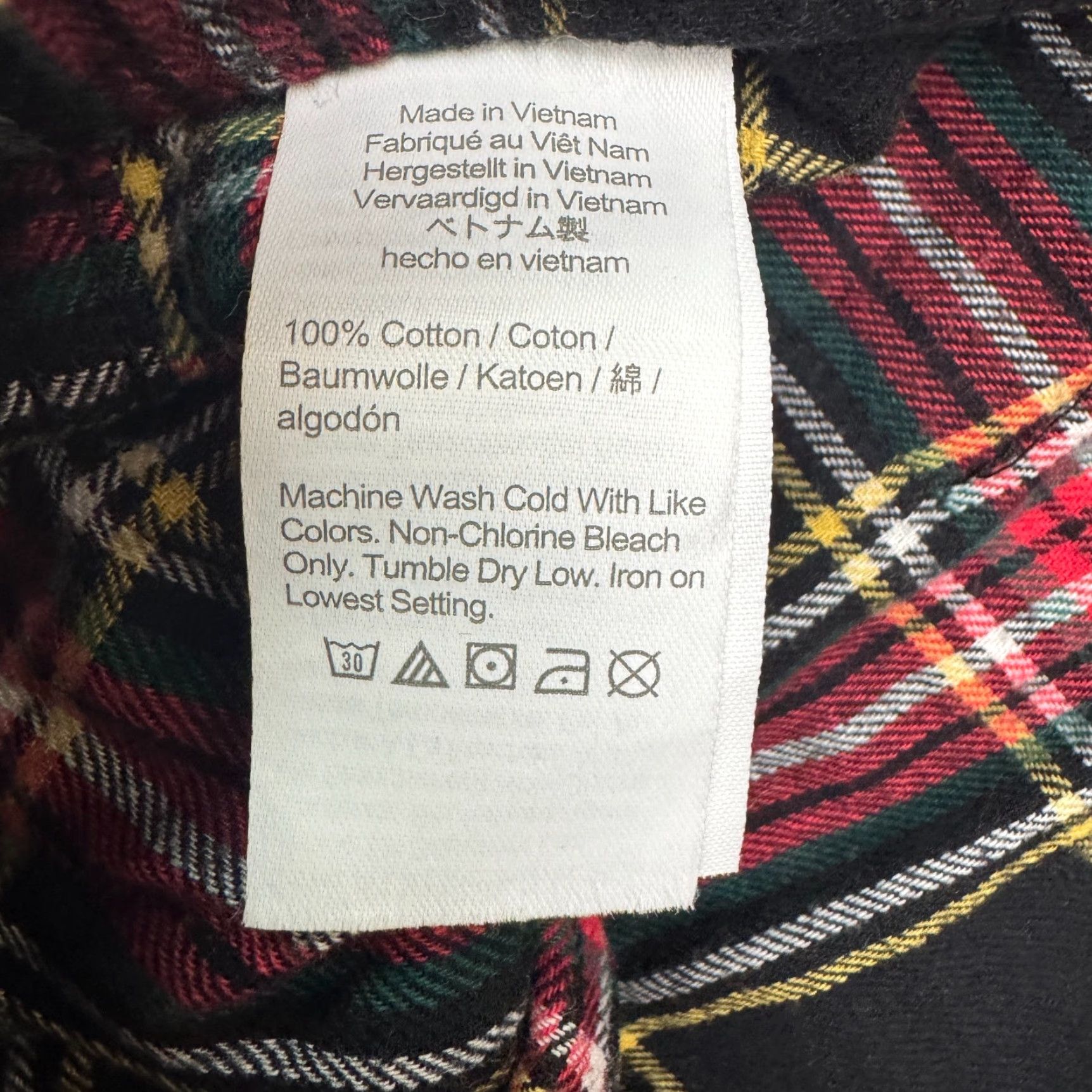 J.Crew VINTAGE J.Crew Tartan Flannel Pajama Pants Mens Medium Red Black Plaid Cotton Lounge Size US 31 - 7 Thumbnail