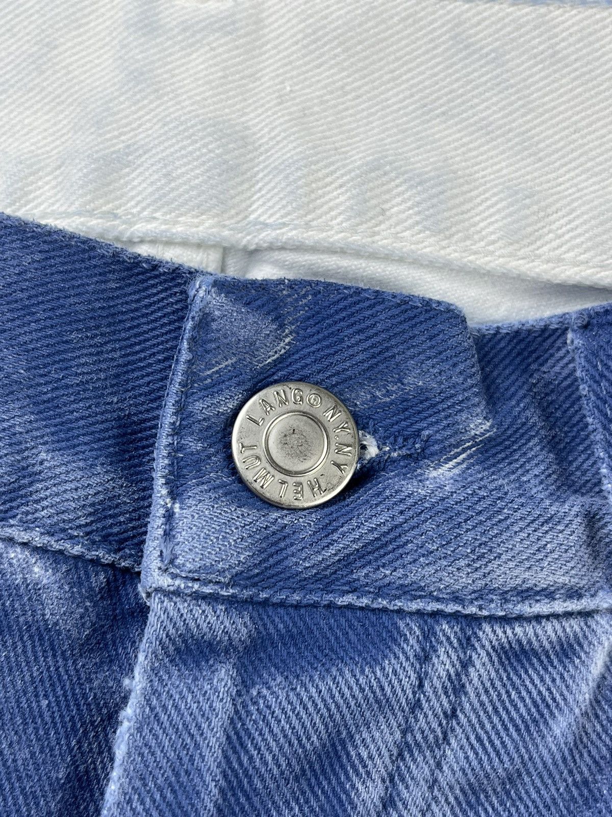 Helmut Lang SS02 Helmut Lang Overprinted Blue Denim Jeans Size US 30 / EU 46 - 6 Thumbnail