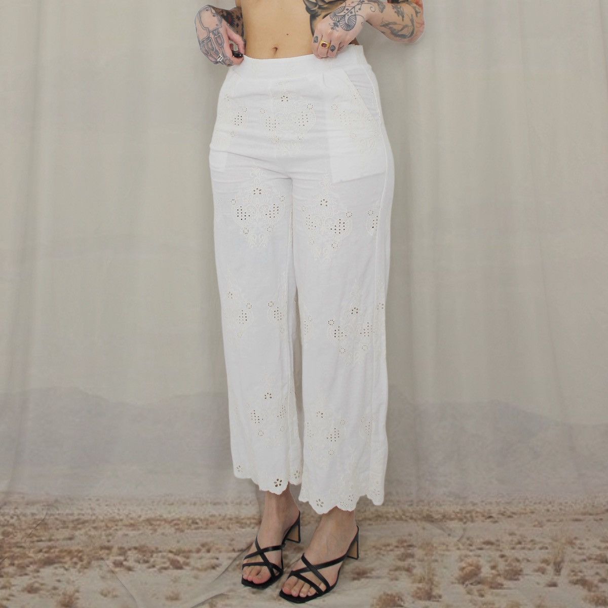 Other 🪽WHITE LACE PANTS🪽 Size 28" / US 6 / IT 42 - 2 Thumbnail