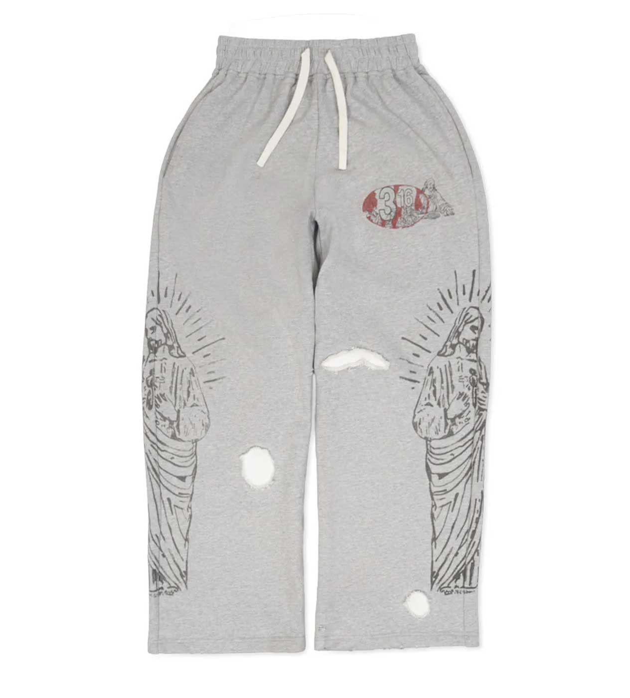 Other Righteous 3:16 Distressed Sweats Grey Size US 36 / EU 52 - 1 Thumbnail