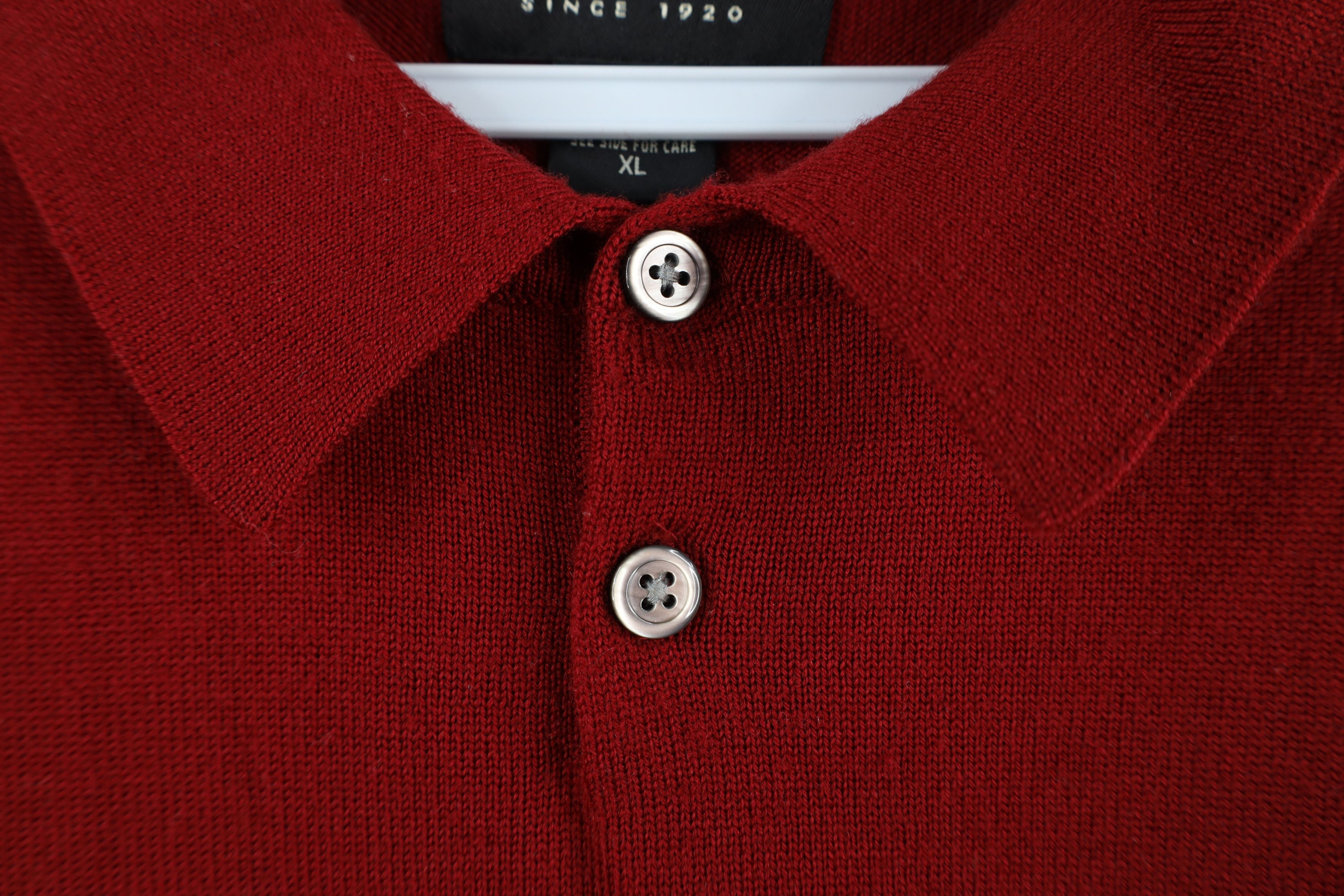 Eddie Bauer × Vintage Vintage 90s Eddie Bauer Knit Collared Pullover Sweater Red Size US XL / EU 56 / 4 - 4 Thumbnail