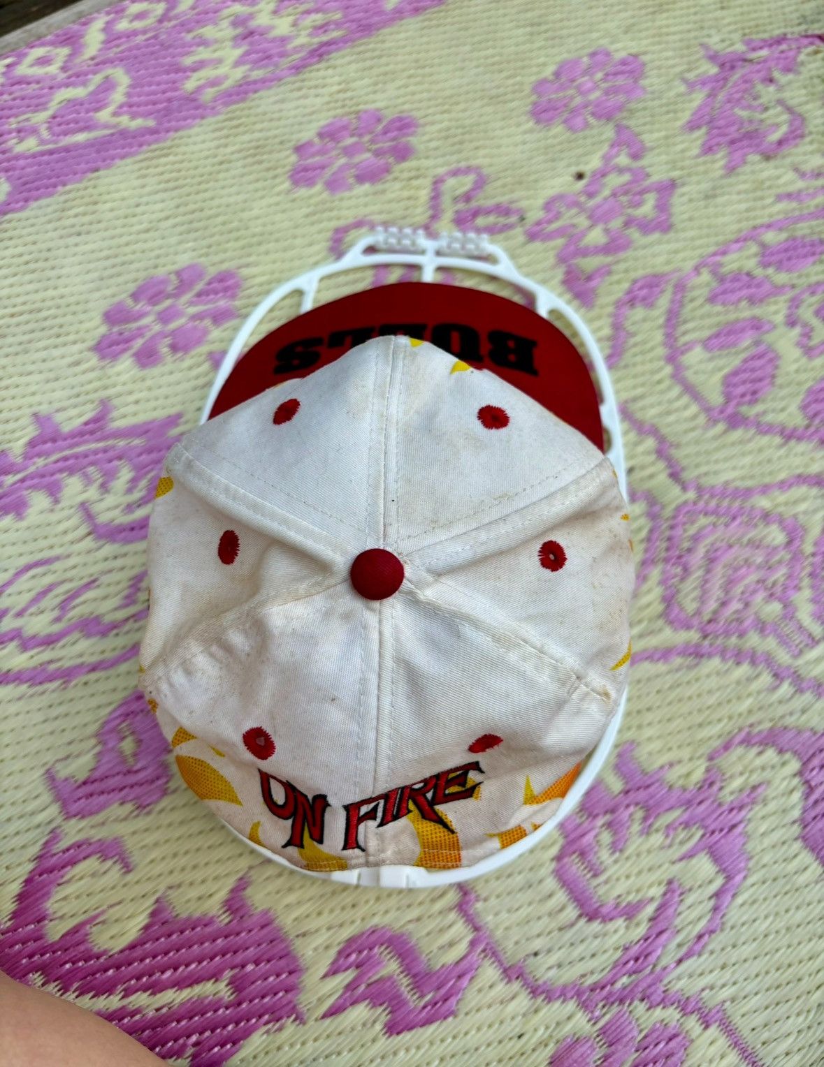 NBA Chicago Bulls Flame On Fire Vintage 90’s Snapback Hat Size ONE SIZE - 8 Thumbnail