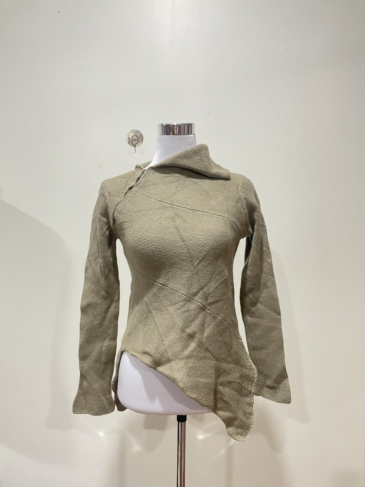image of Jigsaw Asymmetric Sweater in Brown, Women's (Size Small)