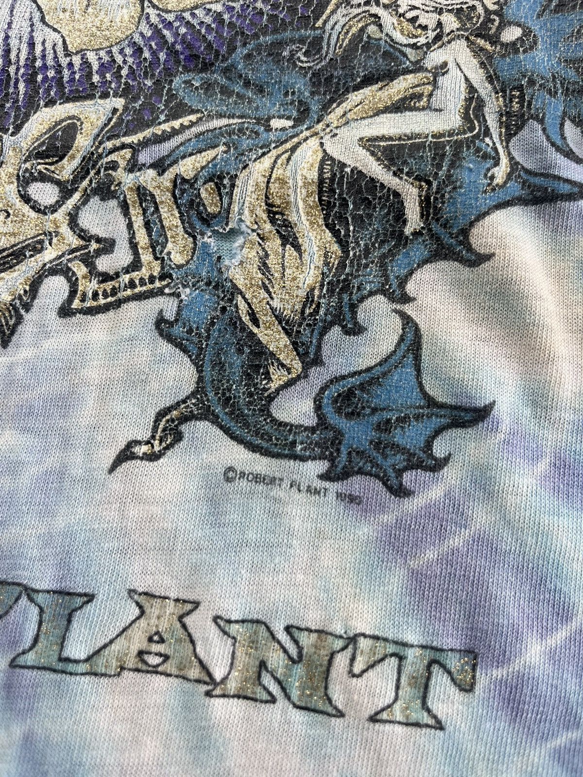 Band Tees Vintage ROBERT PLANT 1990’s tie-dye Tshirt Size US L / EU 52-54 / 3 - 7 Thumbnail