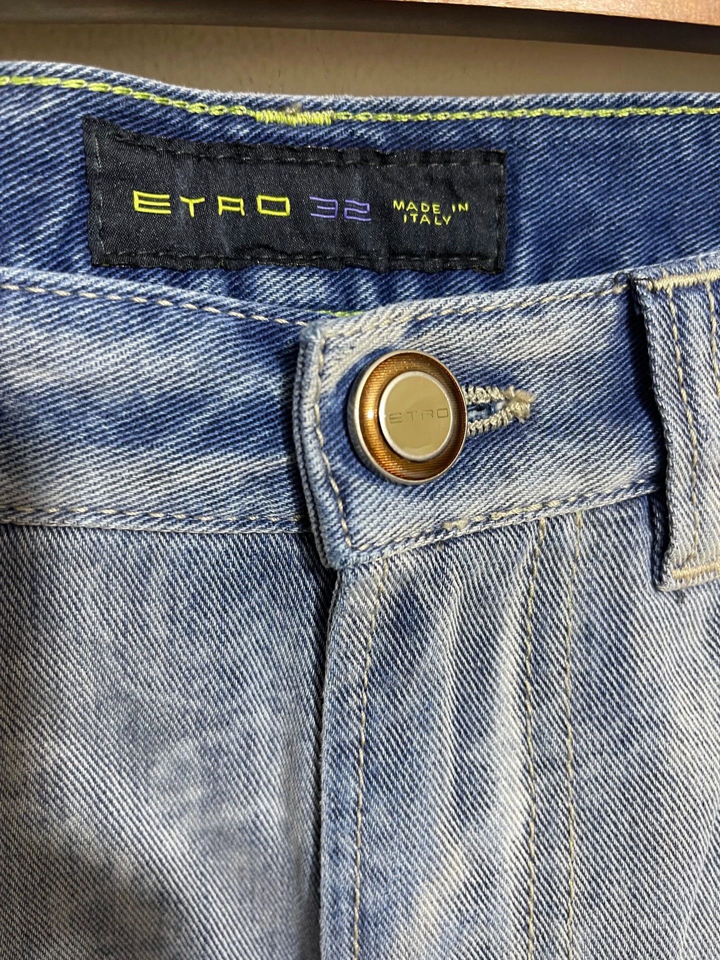 Etro Etro Cashew Pattern Mid-Waist Slim Fit Jeans 32W Size US 32 / EU 48 - 3 Thumbnail